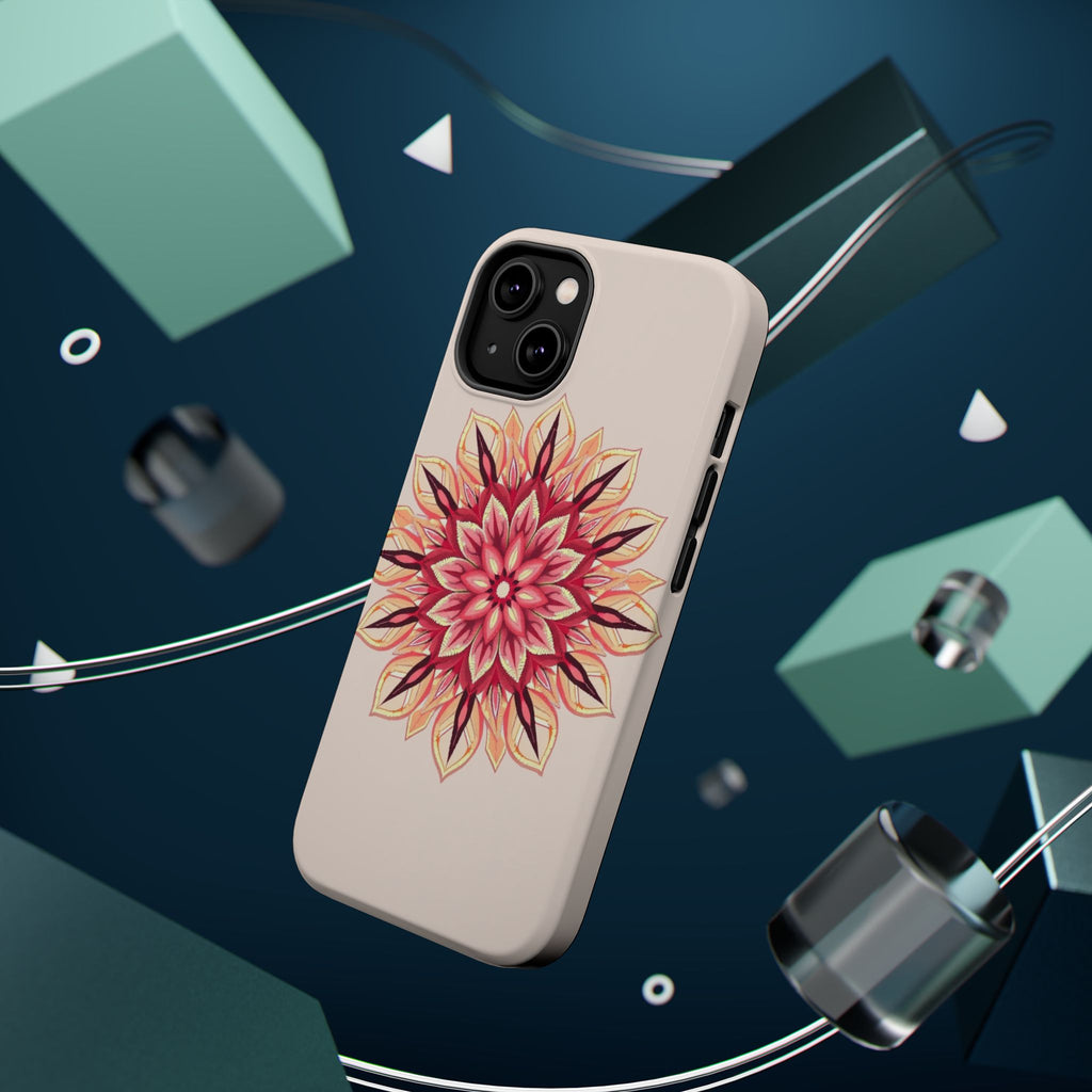 iPhone Floral Mandala Pixel Art -Bit Slim Everyday Designer Case · iPhone Case
