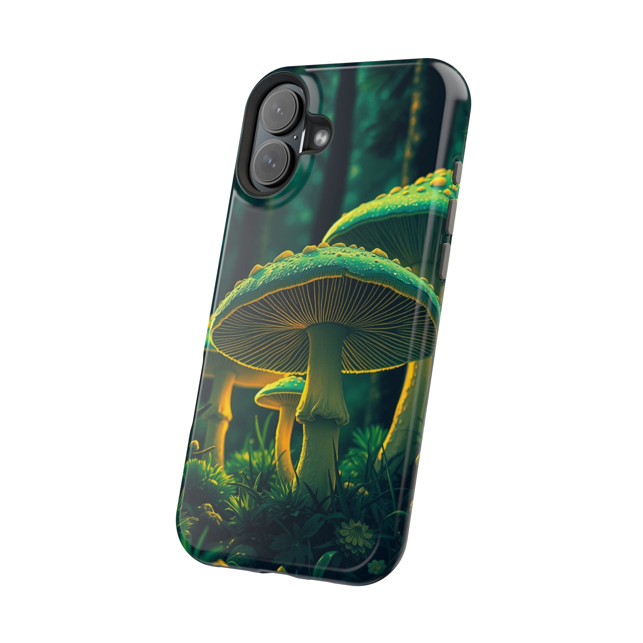 iPhone Emerald Green And Gold Mushroom Forest Slim iPhone Everyday · iPhone Case