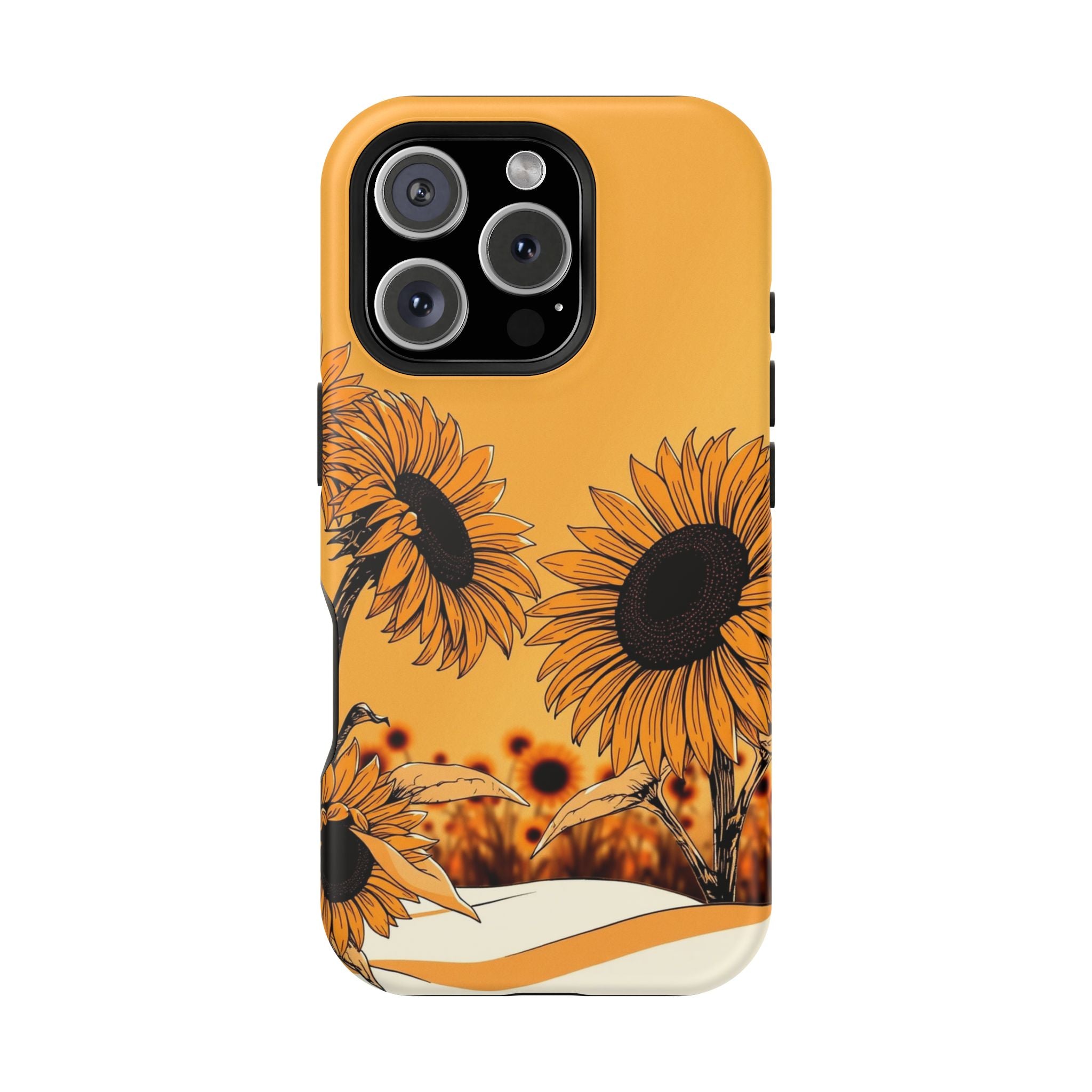 iPhone Burnt Orange And Sand Sunflower Pop Slim iPhone Everyday · iPhone Case