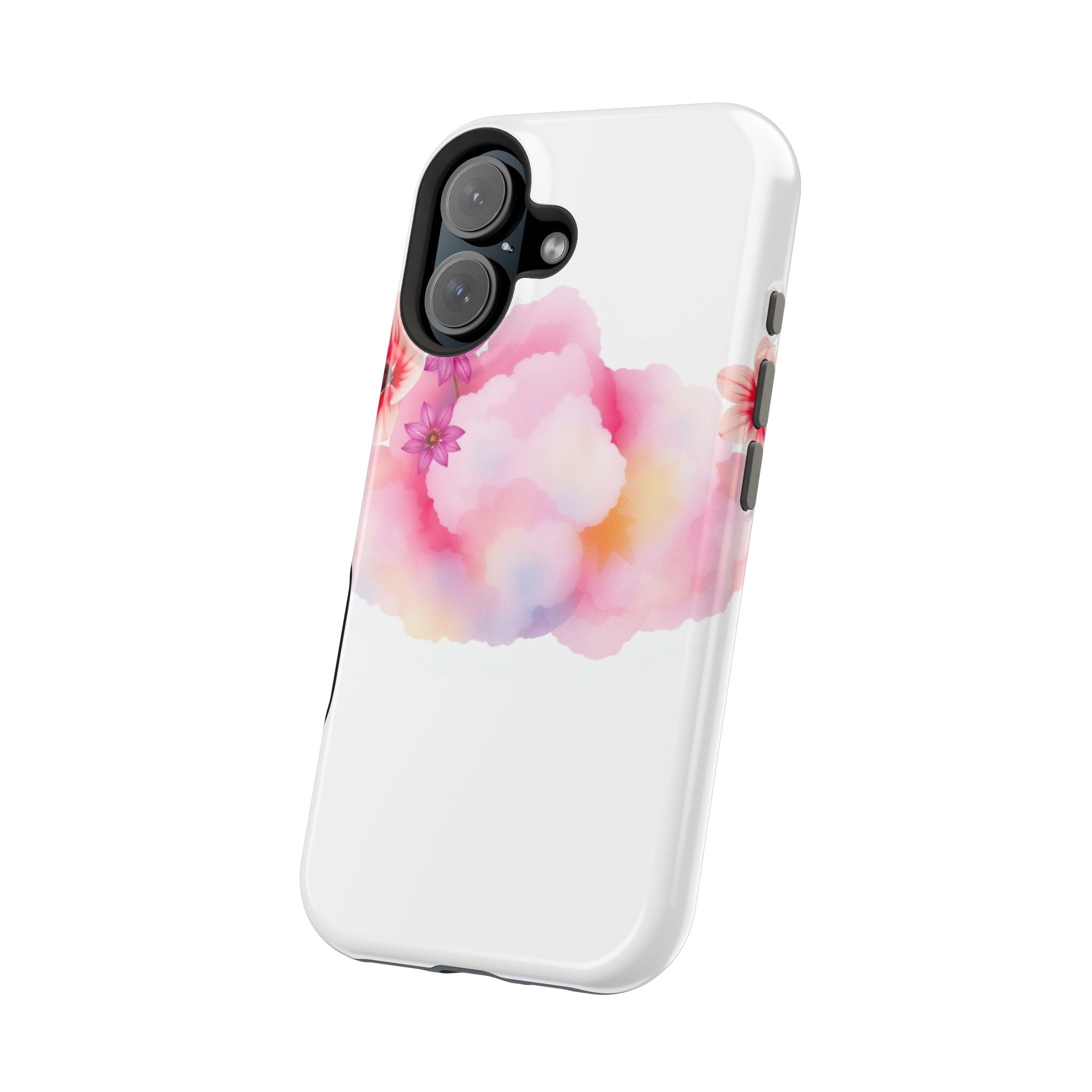 iPhone Pastel Floral Cloud Vibrant Watercolor Carry Case Slim Snap Case · iPhone