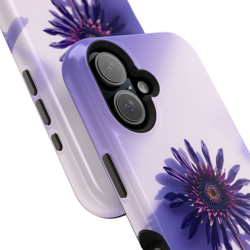 iPhone Indigo And Violet Dried Flower Flat Lay Soft iPhone Finish · iPhone Case