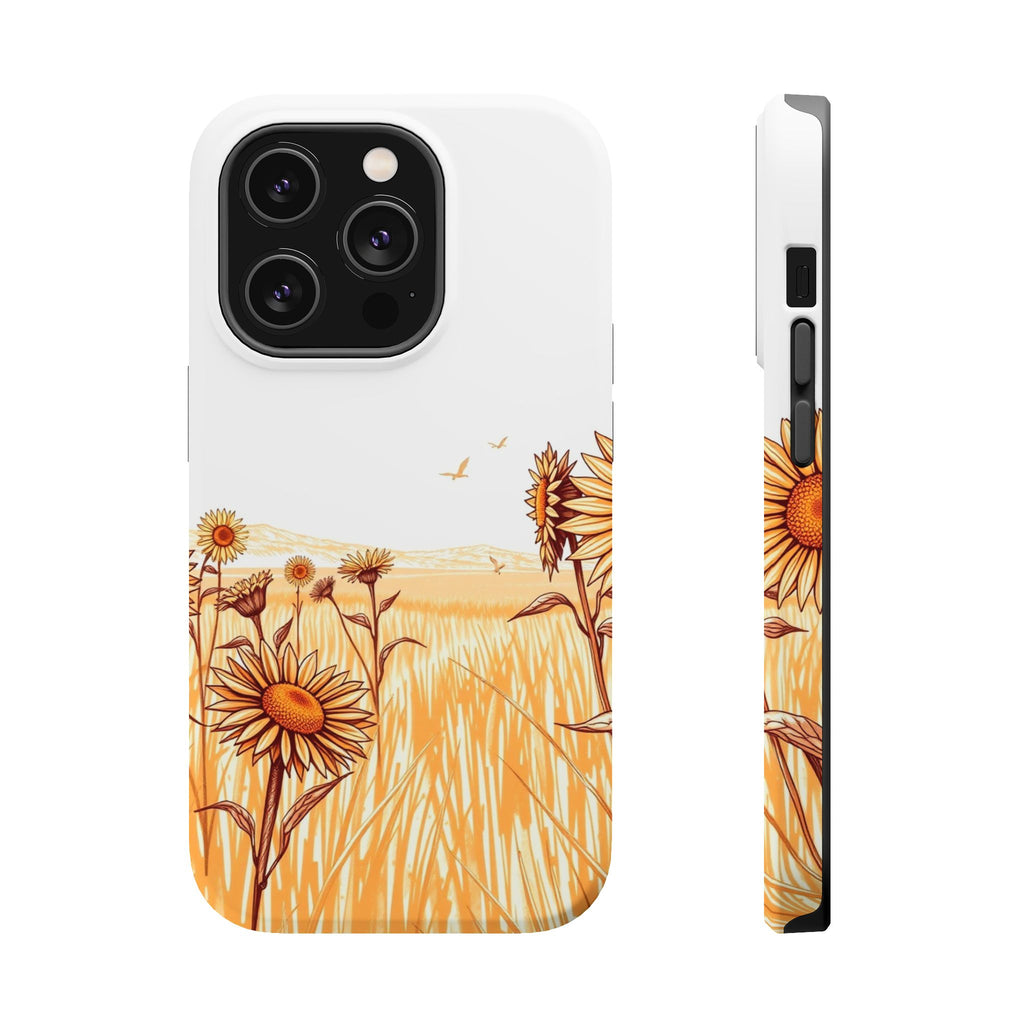 iPhone Burnt Orange And Sand Sunflower Prairie Soft iPhone Finish · iPhone Case
