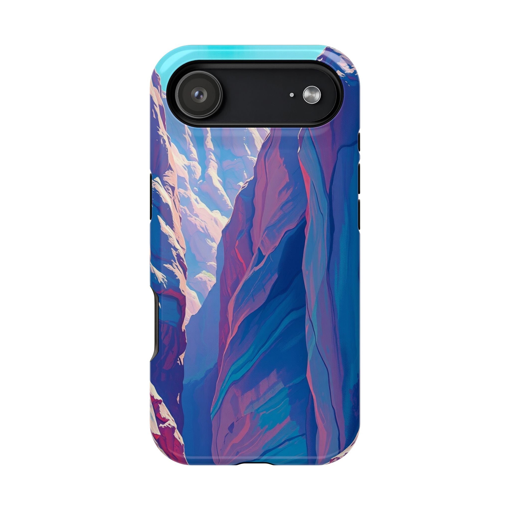 iPhone Cyan And Magenta Canyon Wall Slim Everyday Designer Case · iPhone Case