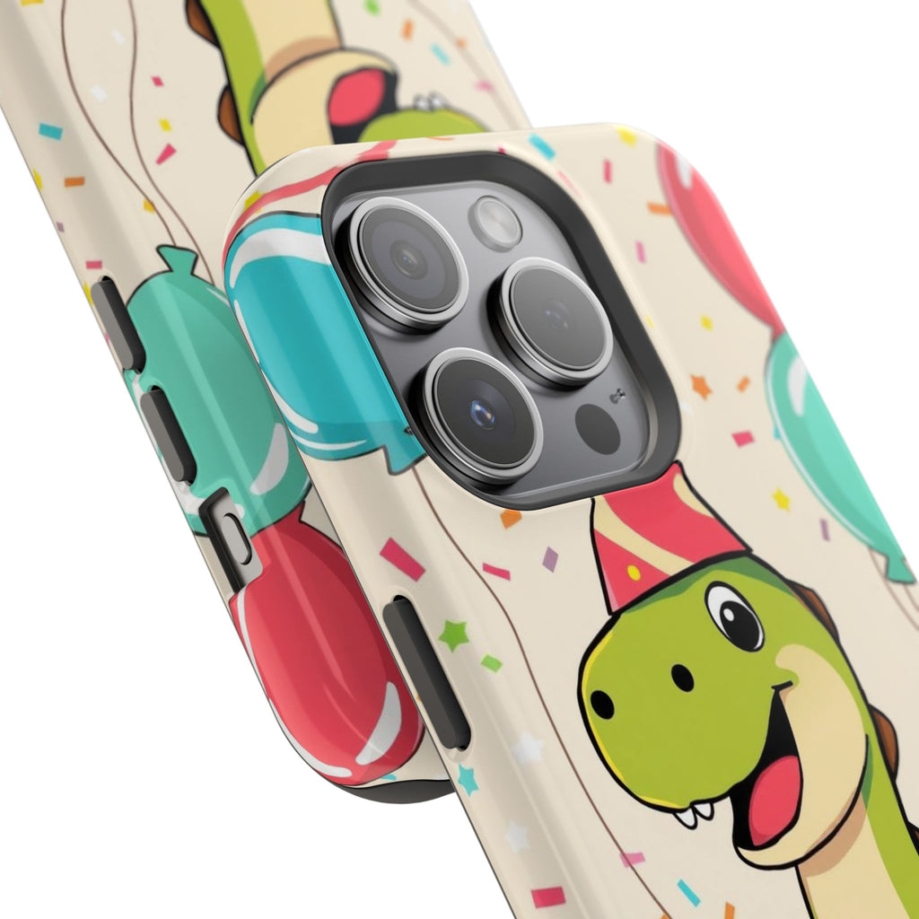 iPhone Dino with Party Hat Kids Fun Phone Case Gift Slim Snap Case · iPhone Case