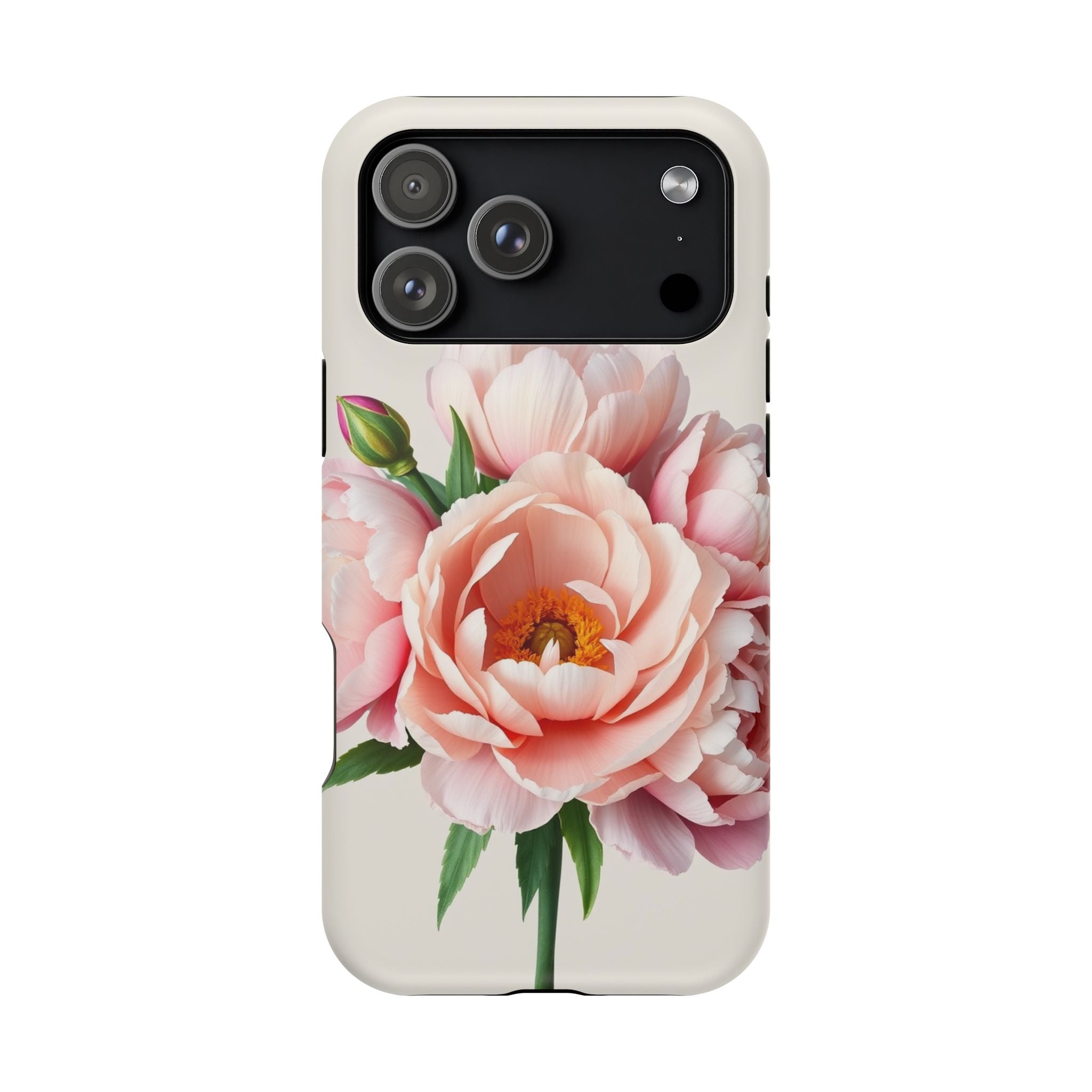 iPhone Serene Peony Bouquet Design Bold Modern Everyday Snap Case · iPhone Case