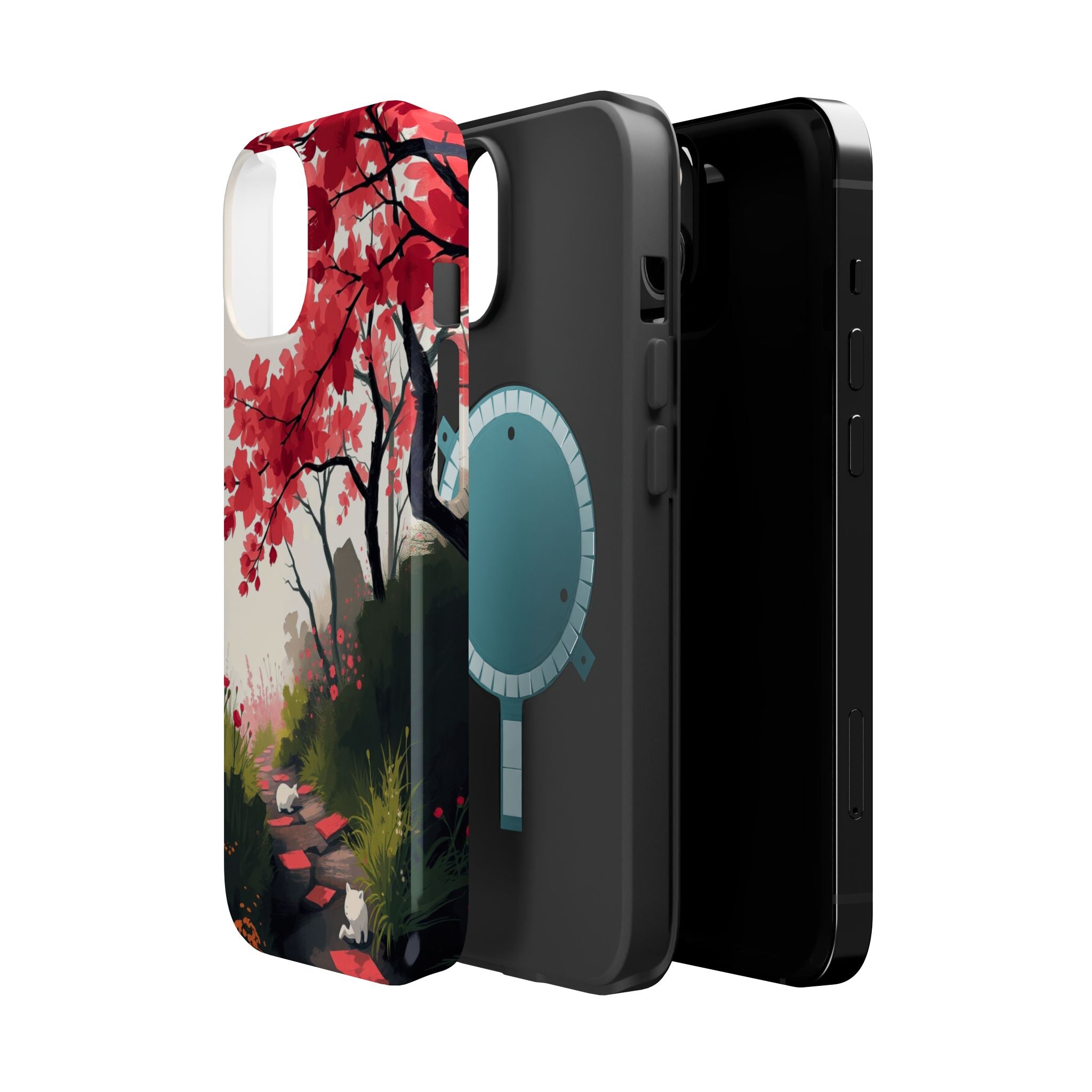 iPhone Blossom Trail Oil Painting Impressionist Soft iPhone Finish · iPhone Case