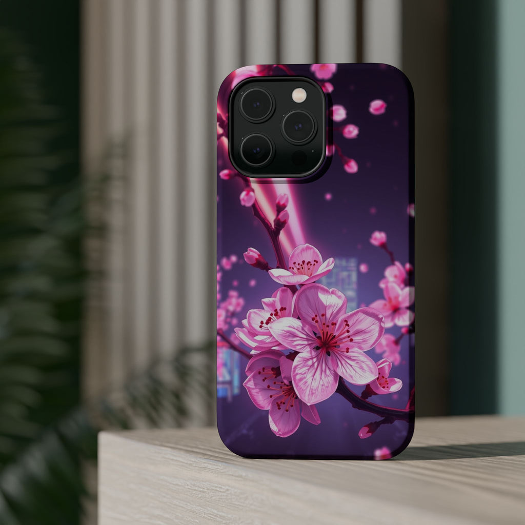iPhone Cherry Blossom Electric Art Bold Modern Everyday Snap Case · iPhone Case