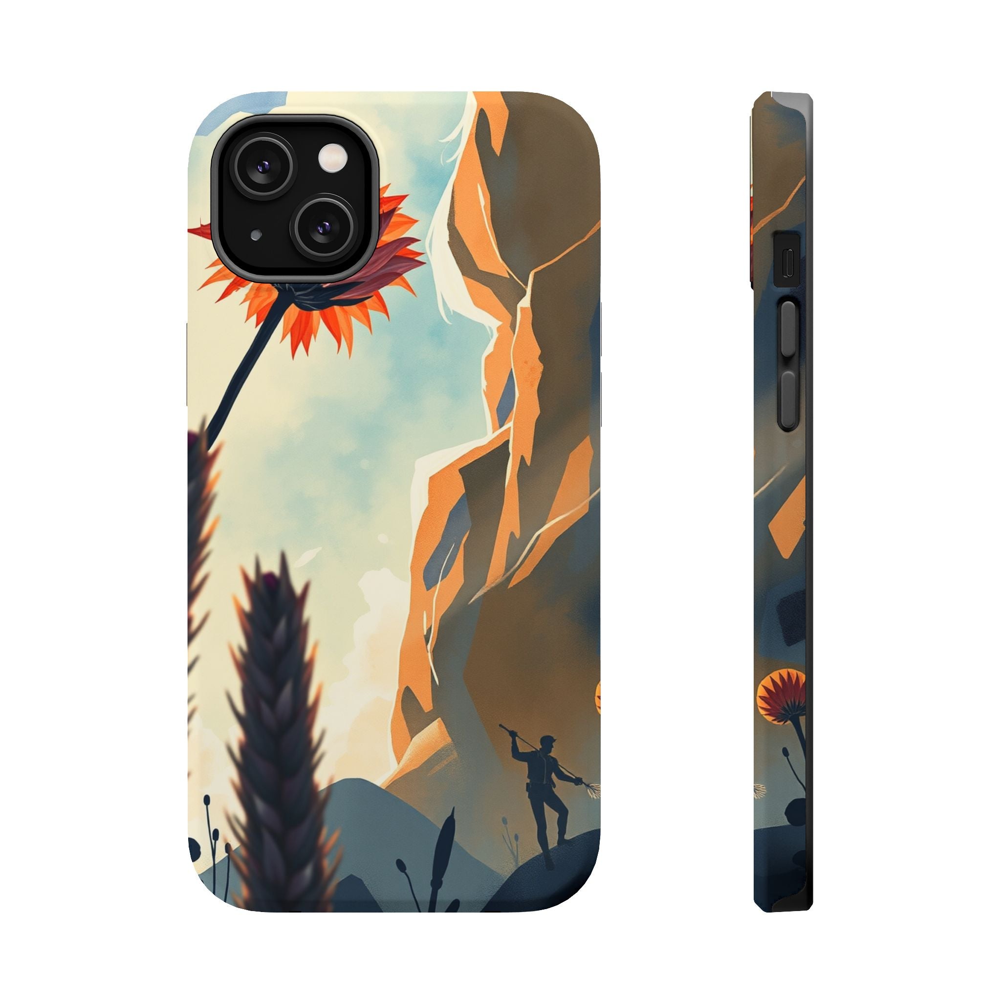 iPhone Bud Burst Vibrant Watercolor Artistic Everyday Cas Slim Snap Case · iPhon