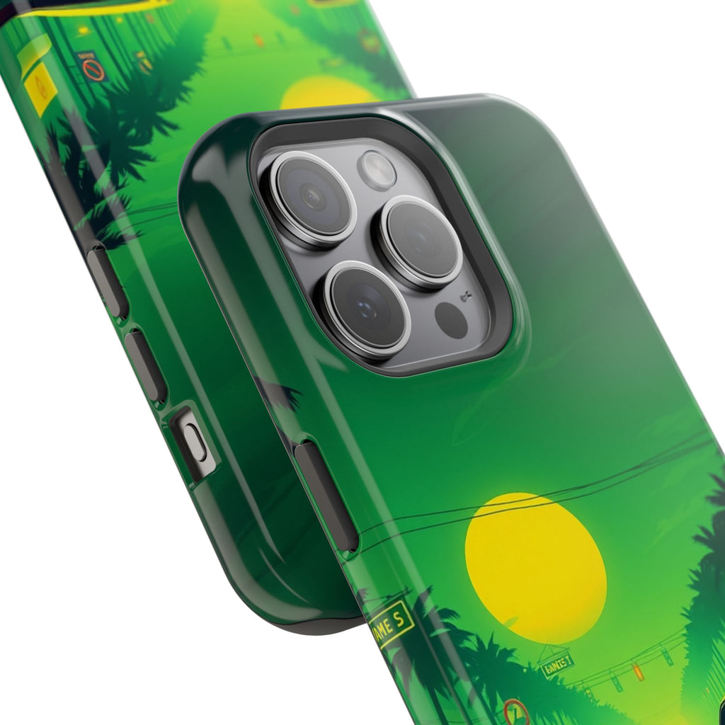 iPhone Dreamy Sunset Drive 80s Design Slim Everyday Designer Case · iPhone Case