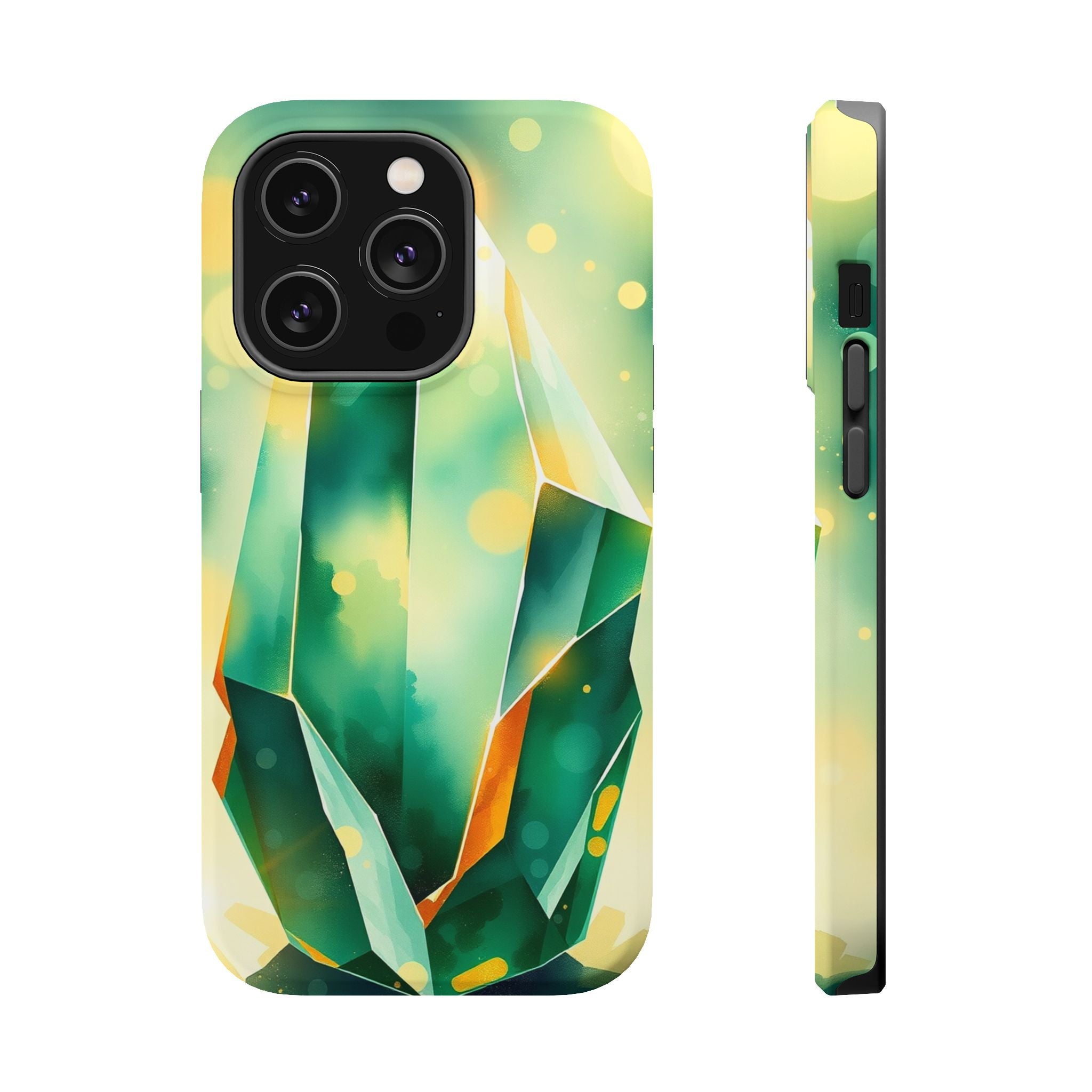 iPhone Emerald Green And Gold Crystal Prism Slim iPhone Everyday · iPhone Case