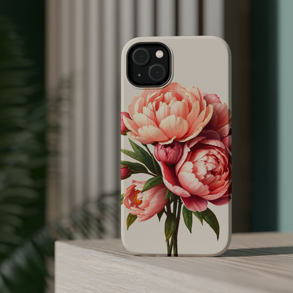 iPhone Rose Pink And Cream Peony Bouquet Slim Everyday iPhone Designer · iPhone