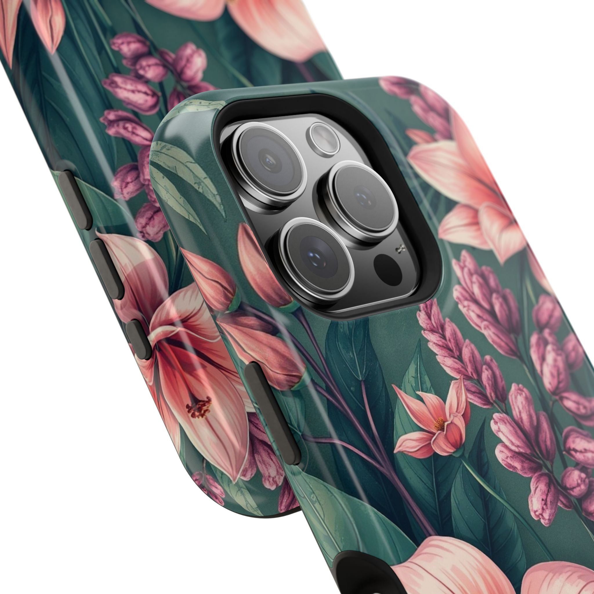 iPhone Mint And Blush Jungle Floral Slim Everyday Designer Case · iPhone Case