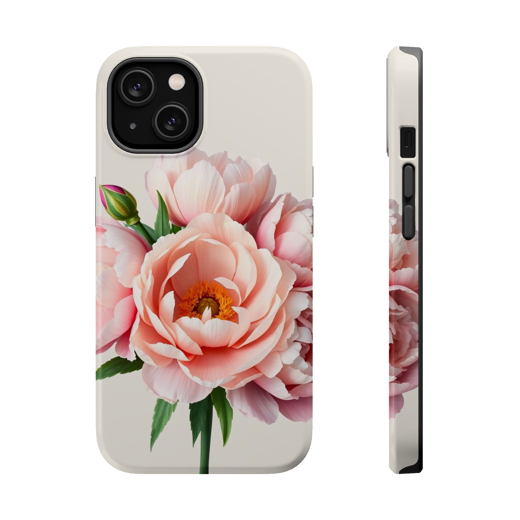 iPhone Serene Peony Bouquet Design Bold Modern Everyday Snap Case · iPhone Case