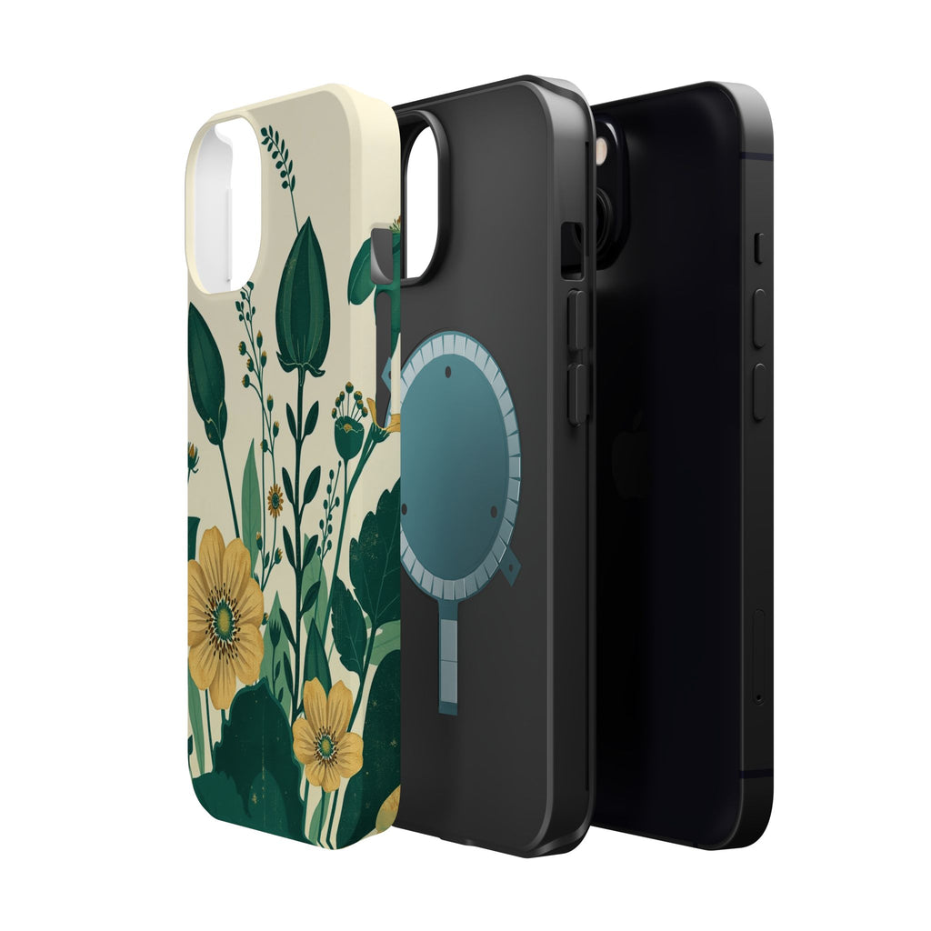 iPhone Emerald Green And Gold Pressed Botanicals Clean iPhone Minimal · iPhone C