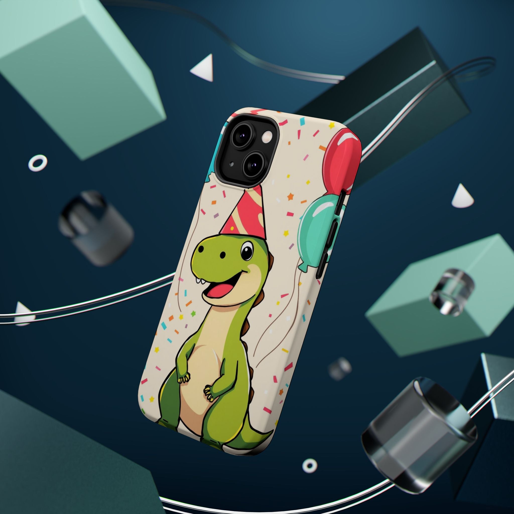 iPhone Dino with Party Hat Kids Fun Phone Case Gift Slim Snap Case · iPhone Case