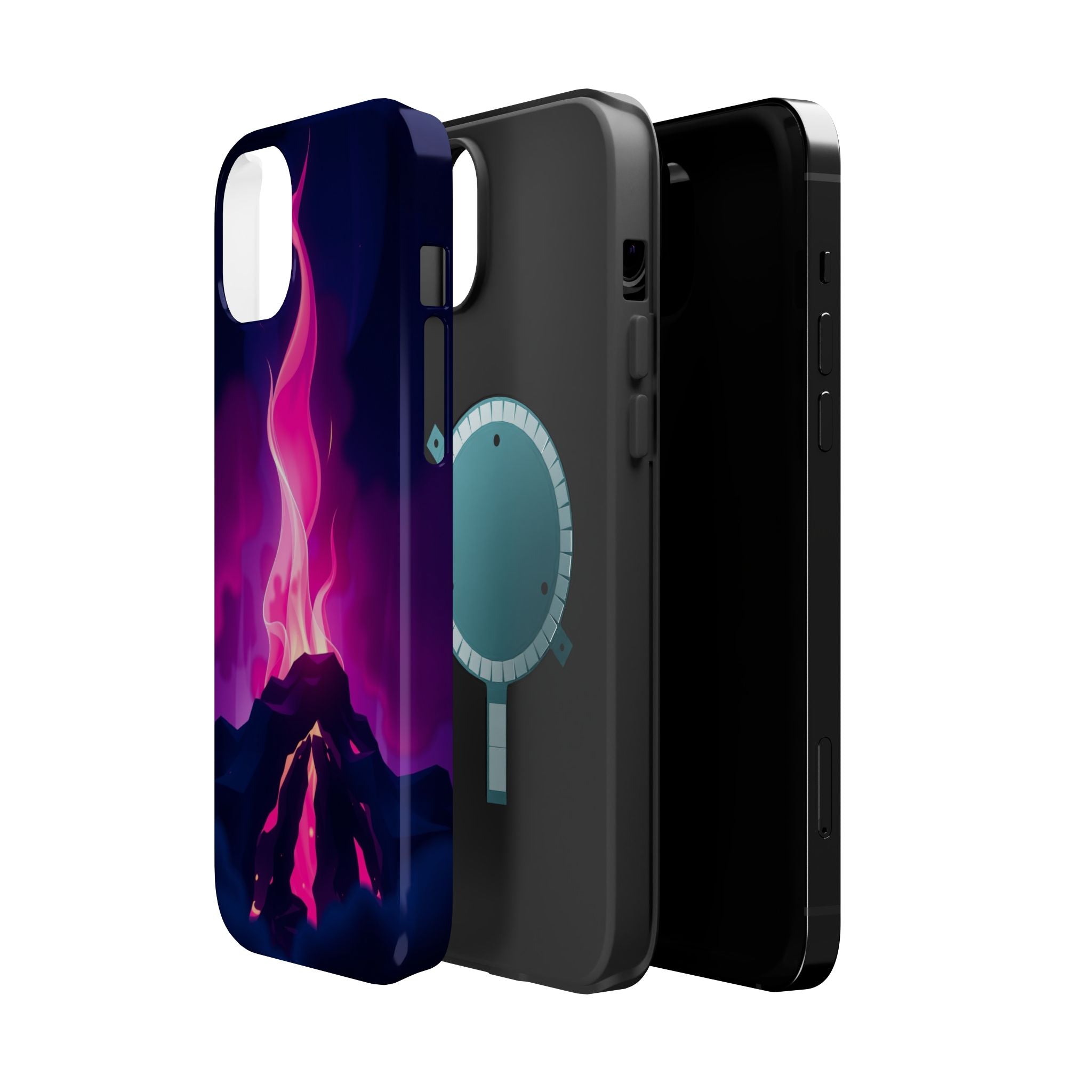 iPhone Cyan And Magenta Wildfire Glow Slim Everyday Designer Case · iPhone Case