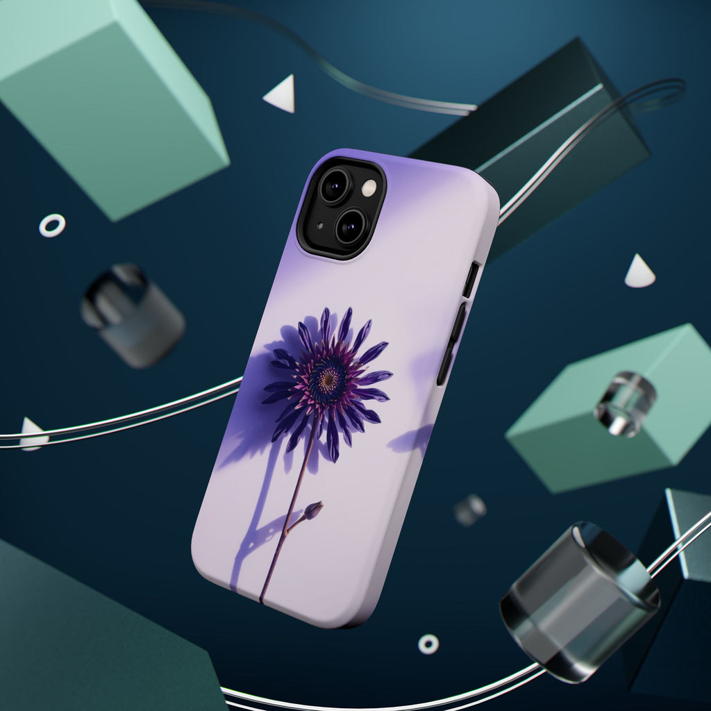 iPhone Indigo And Violet Dried Flower Flat Lay Soft iPhone Finish · iPhone Case