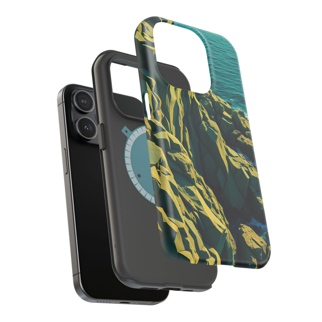 iPhone Emerald Green And Gold Rocky Coastline Slim iPhone Everyday · iPhone Case