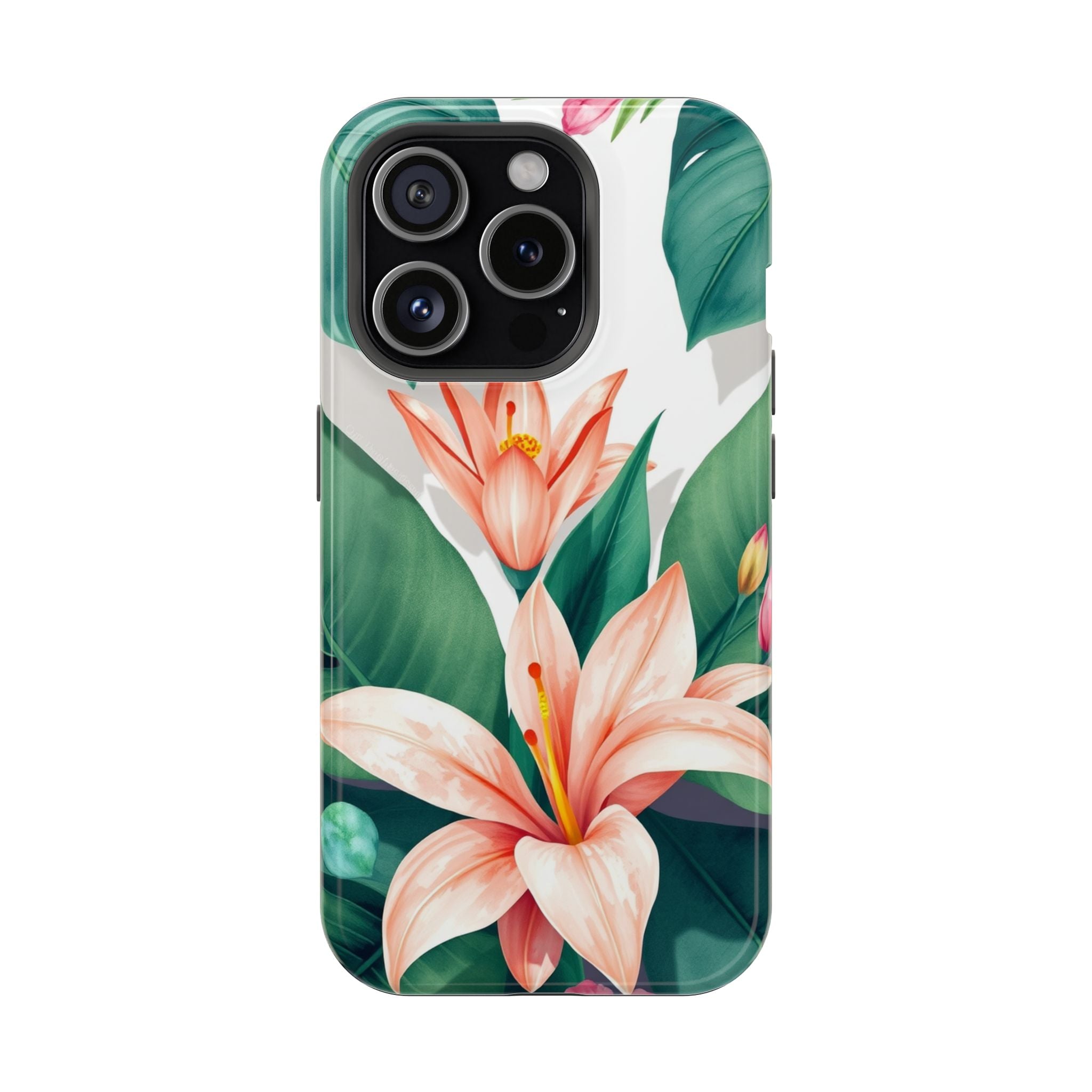 iPhone Tropical Bloom Sage And Ivory Slim Snap Case Gal · iPhone Case