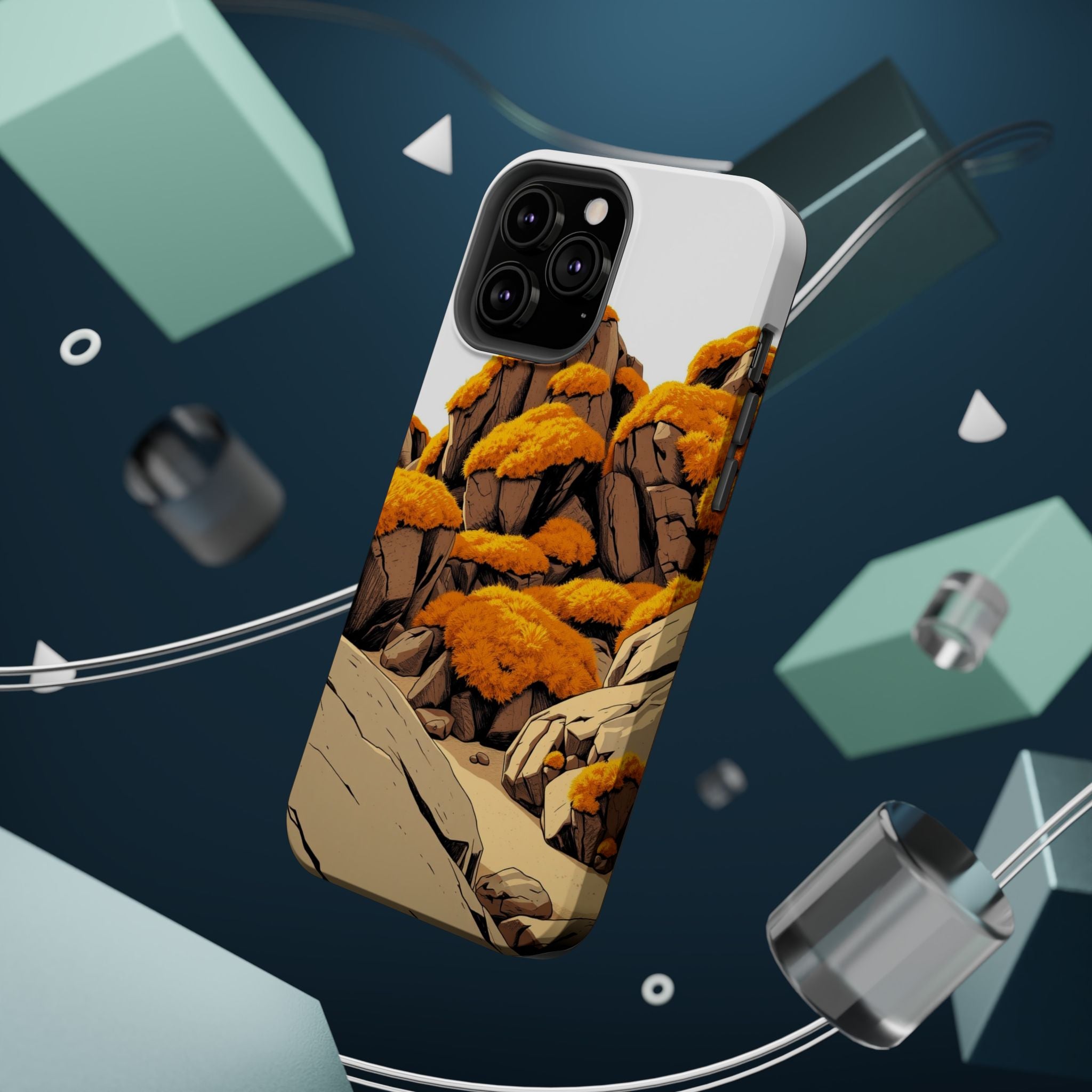 iPhone Moss Covered Rocks Bold Art Bold Modern Everyday Snap Case · iPhone Case