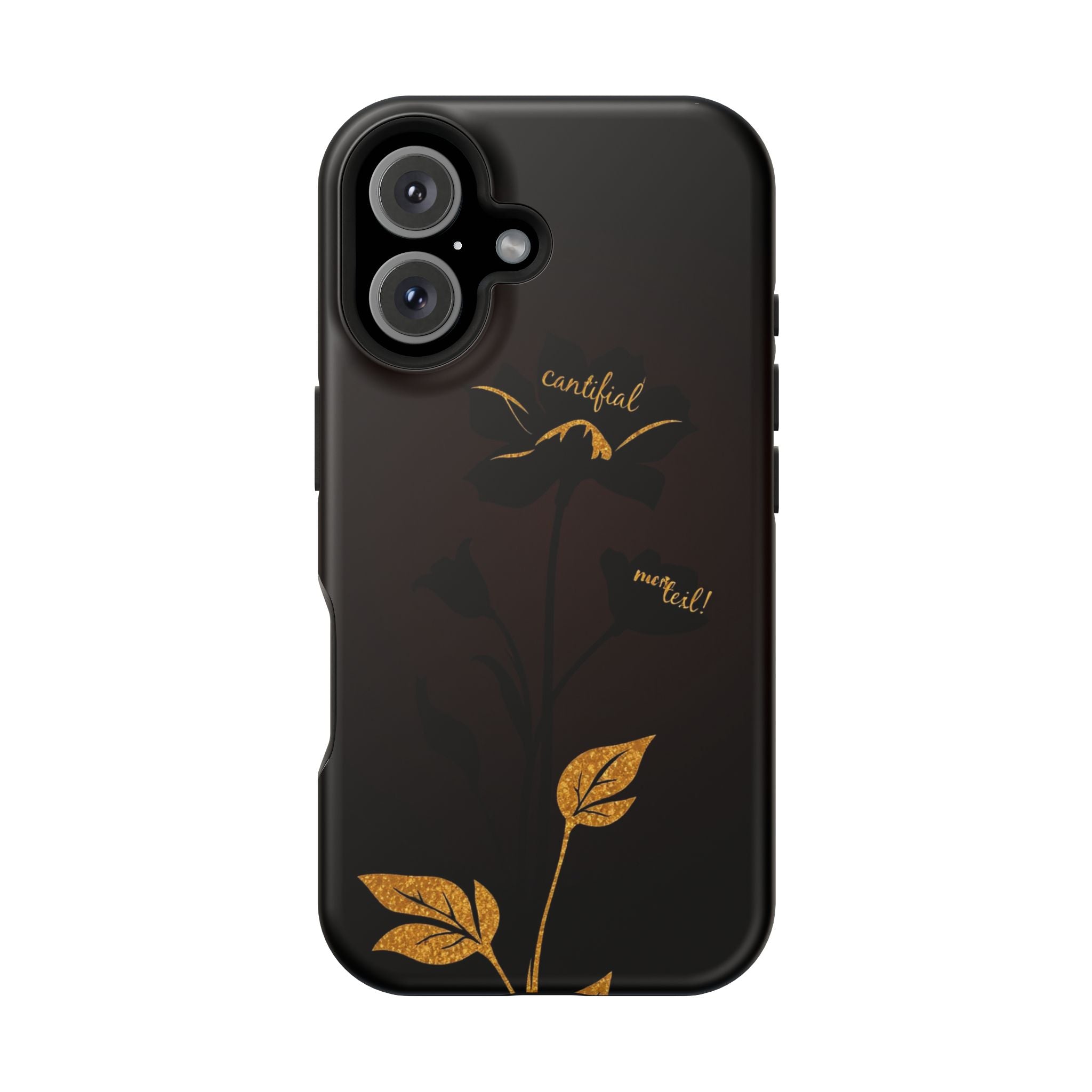 iPhone Earthy Floral Silhouette Design Slim Everyday Designer Case · iPhone Case