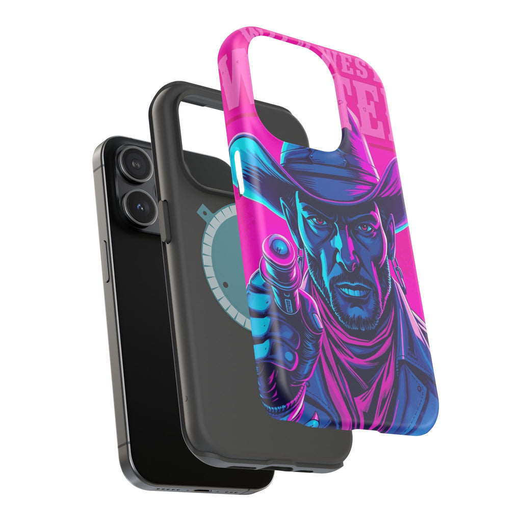 iPhone Wild West Wanted Neon Cyberpunk Slim Everyday Designer Case · iPhone Case