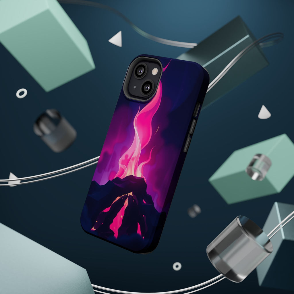 iPhone Cyan And Magenta Wildfire Glow Slim Everyday Designer Case · iPhone Case