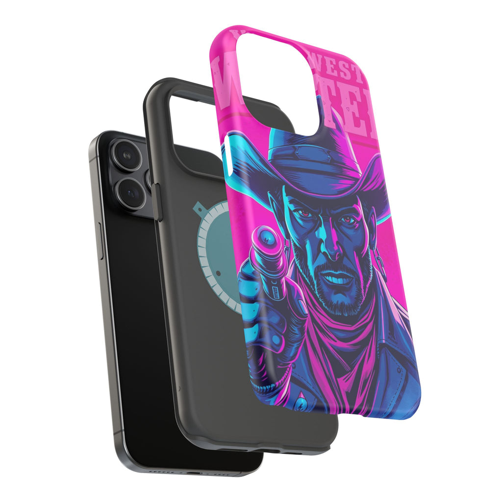 iPhone Wild West Wanted Neon Cyberpunk Slim Everyday Designer Case · iPhone Case
