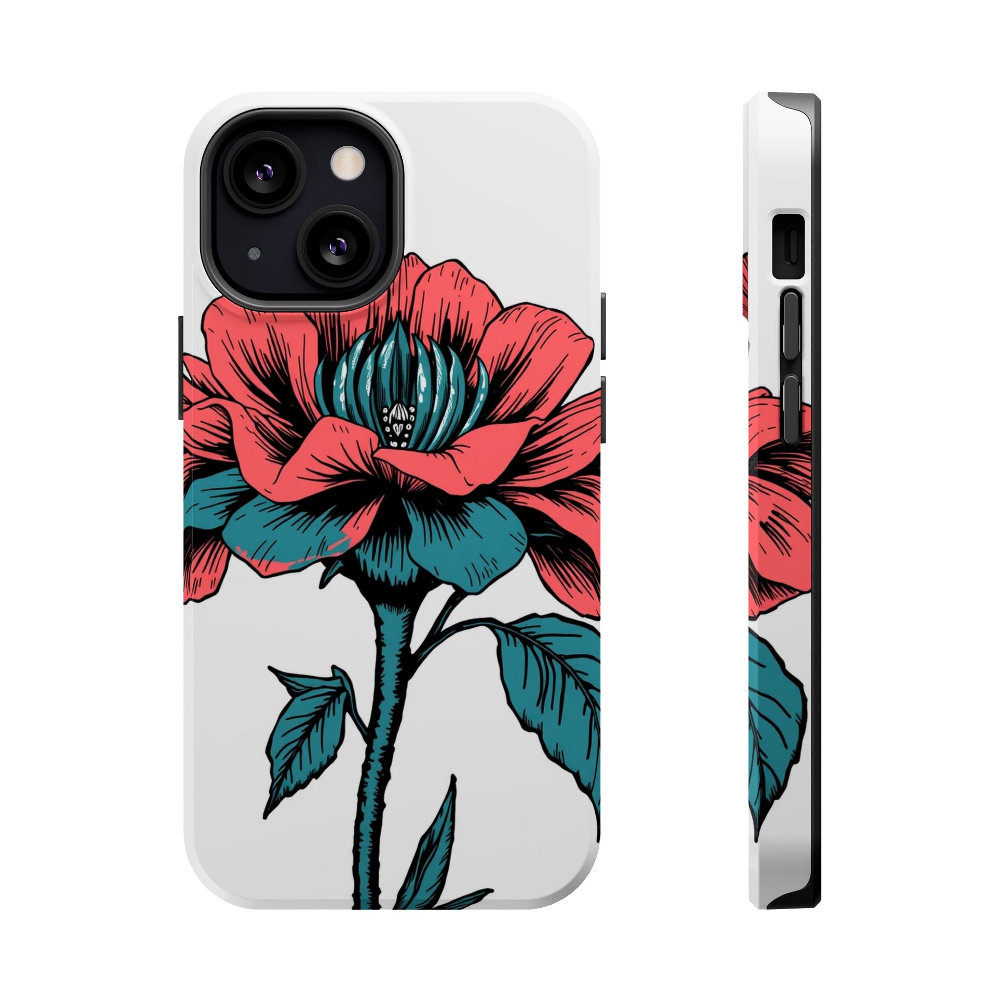 iPhone Garden Party Bloom Dark Gothic Ink Slim Snap Case · iPhone Case
