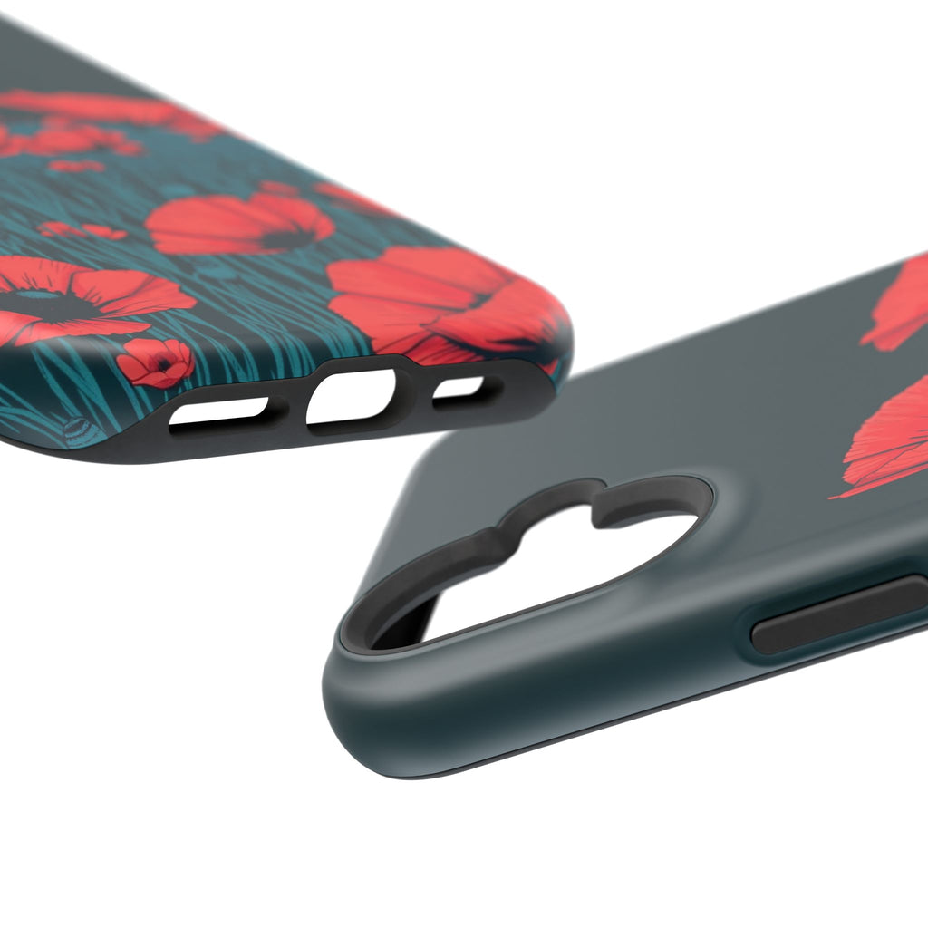 iPhone Poppy Field Dark Gothic Ink Clean Minimal Snap Cas Slim Snap Case · iPhon