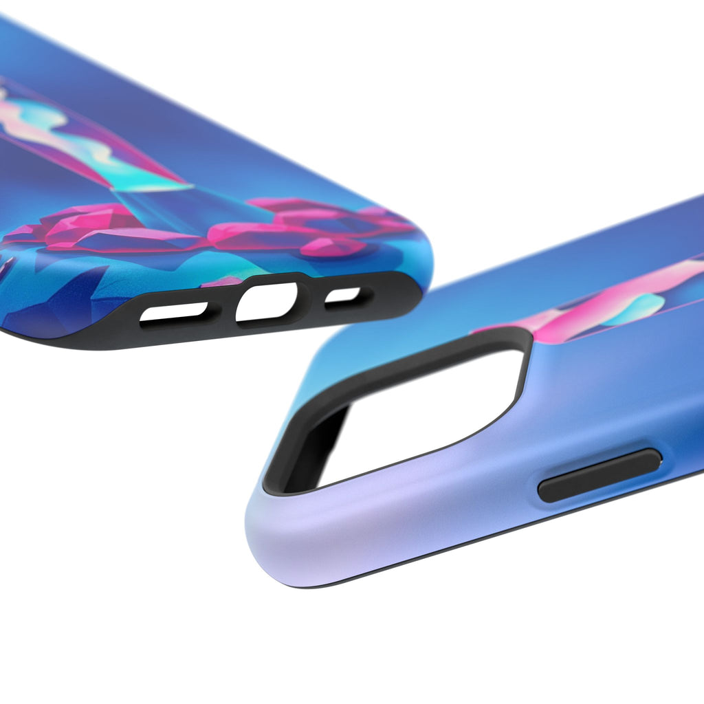 iPhone Cyan And Magenta Lava Lamp Flow Slim Everyday Designer Case · iPhone Case