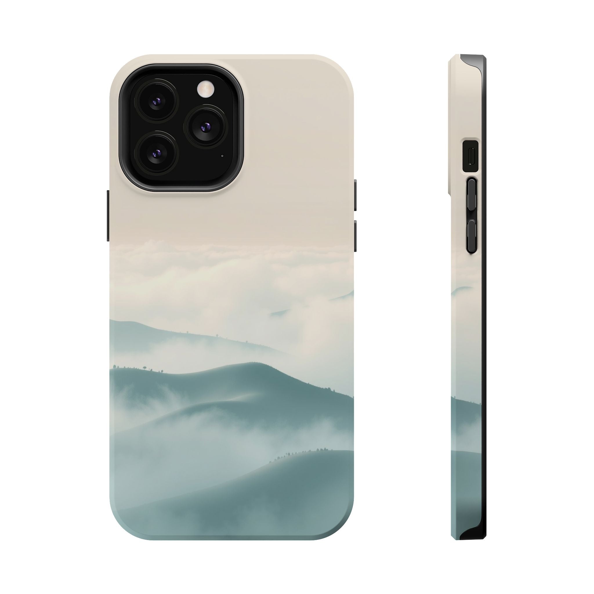 iPhone Fog Rolling Over Hills Abstract Geometric Clean iPhone Minimal · iPhone C