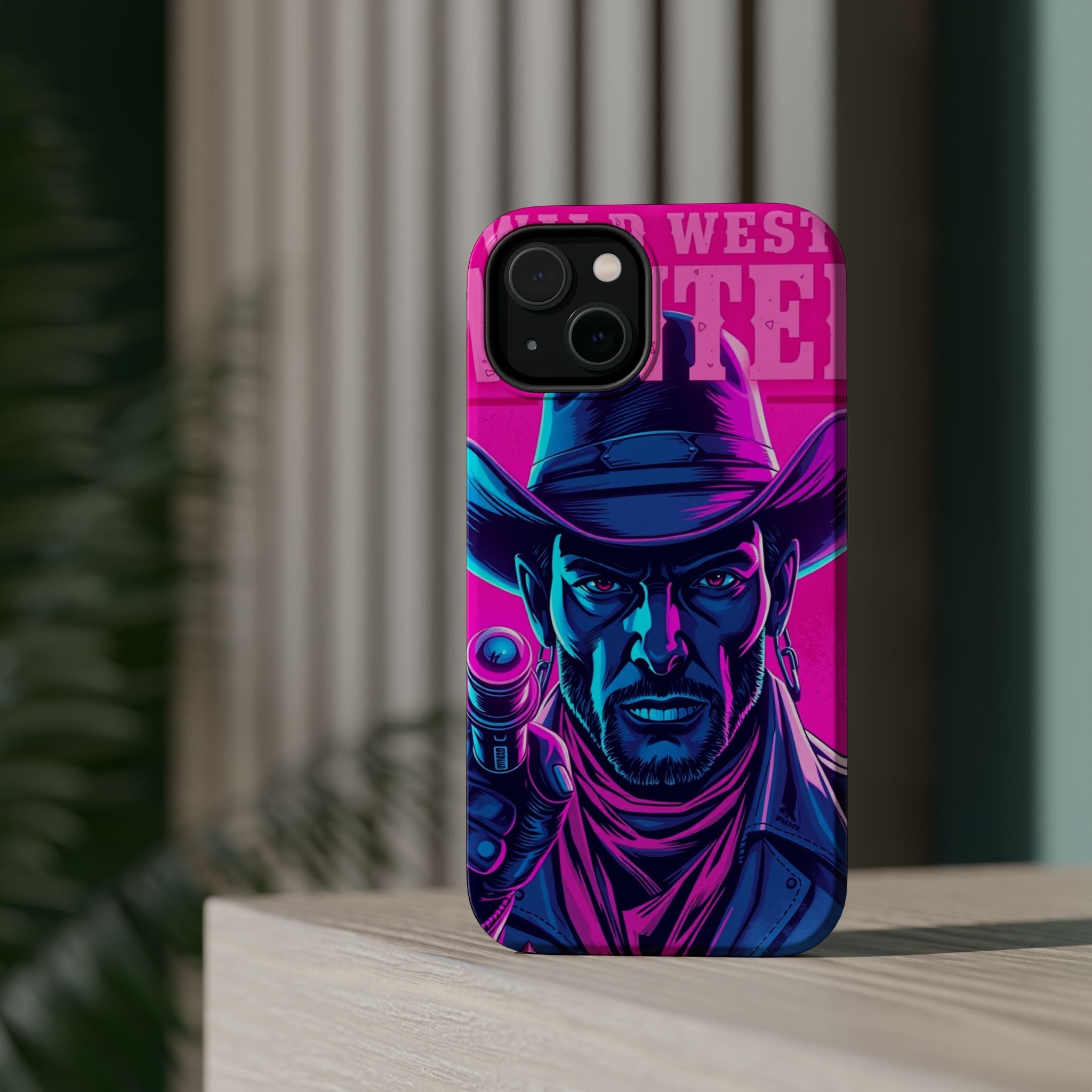 iPhone Wild West Wanted Neon Cyberpunk Slim Everyday Designer Case · iPhone Case