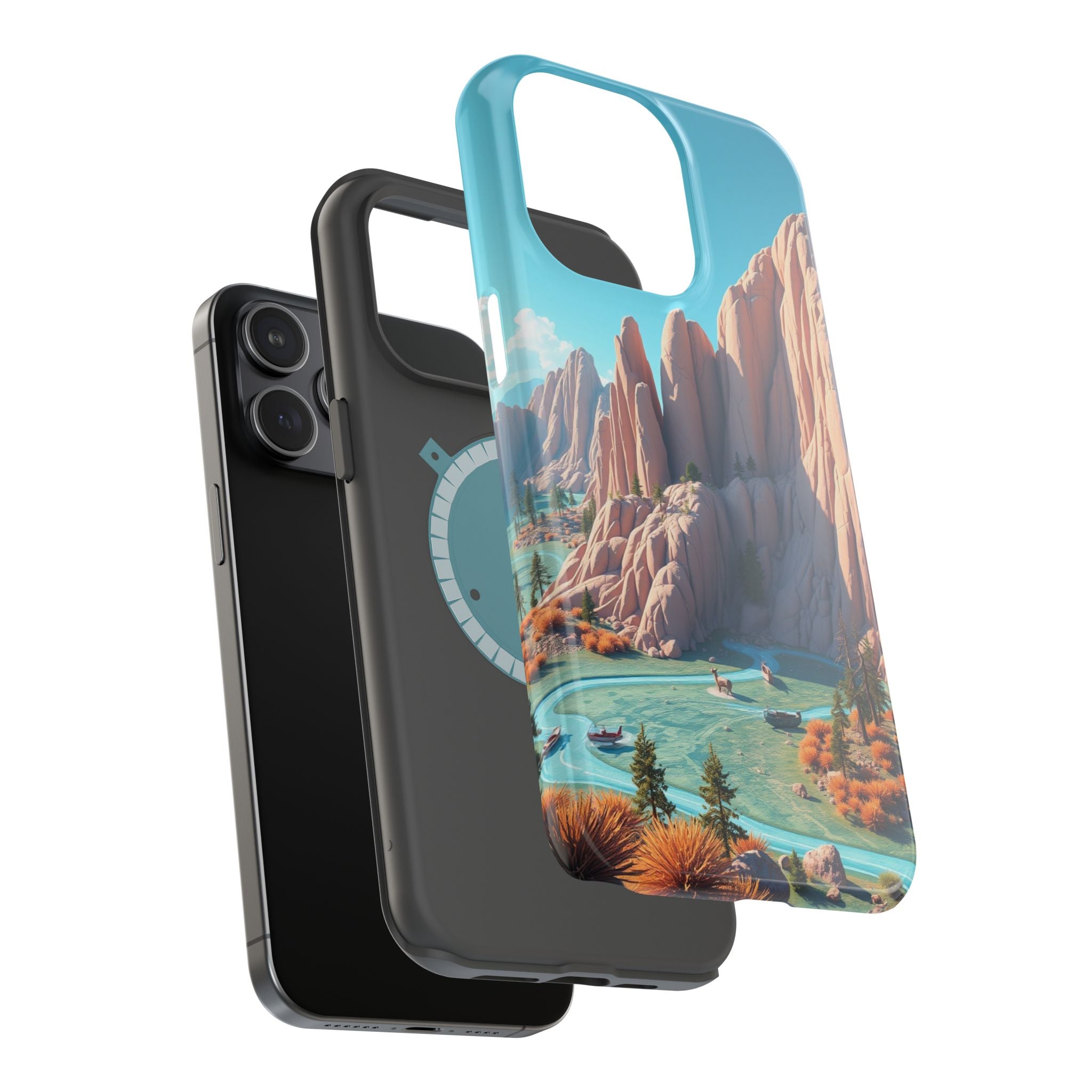 iPhone Pine Ridge Electric Art Slim Everyday Designer Case · iPhone Case