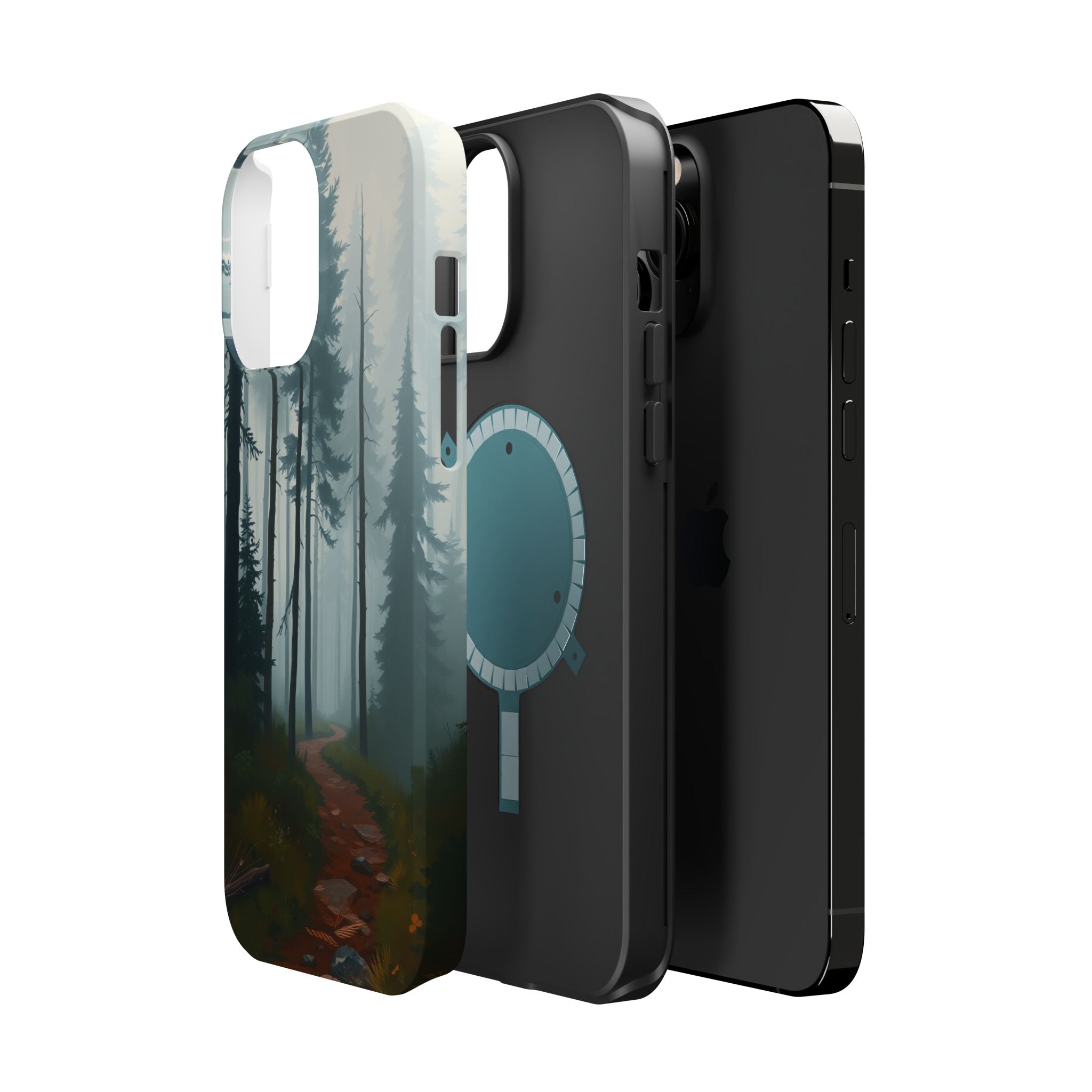 iPhone Serene Misty Forest Path Design Slim Everyday Designer Case · iPhone Case