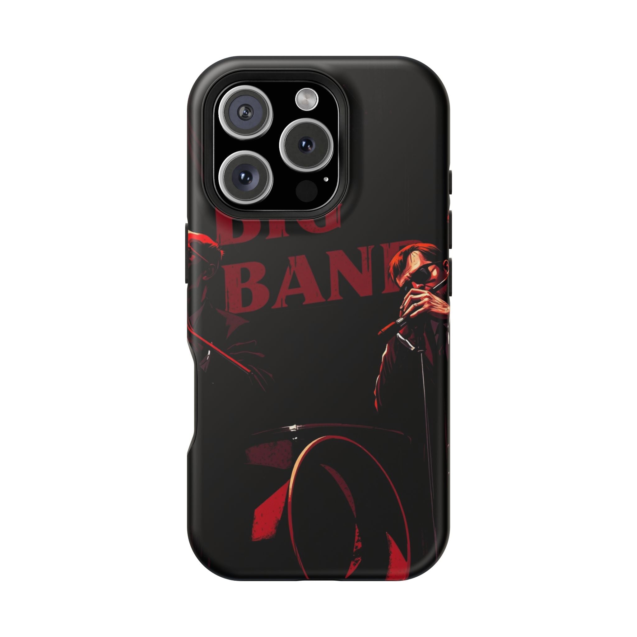 iPhone Black And Crimson Big Band Era Slim Everyday Designer Case · iPhone Case