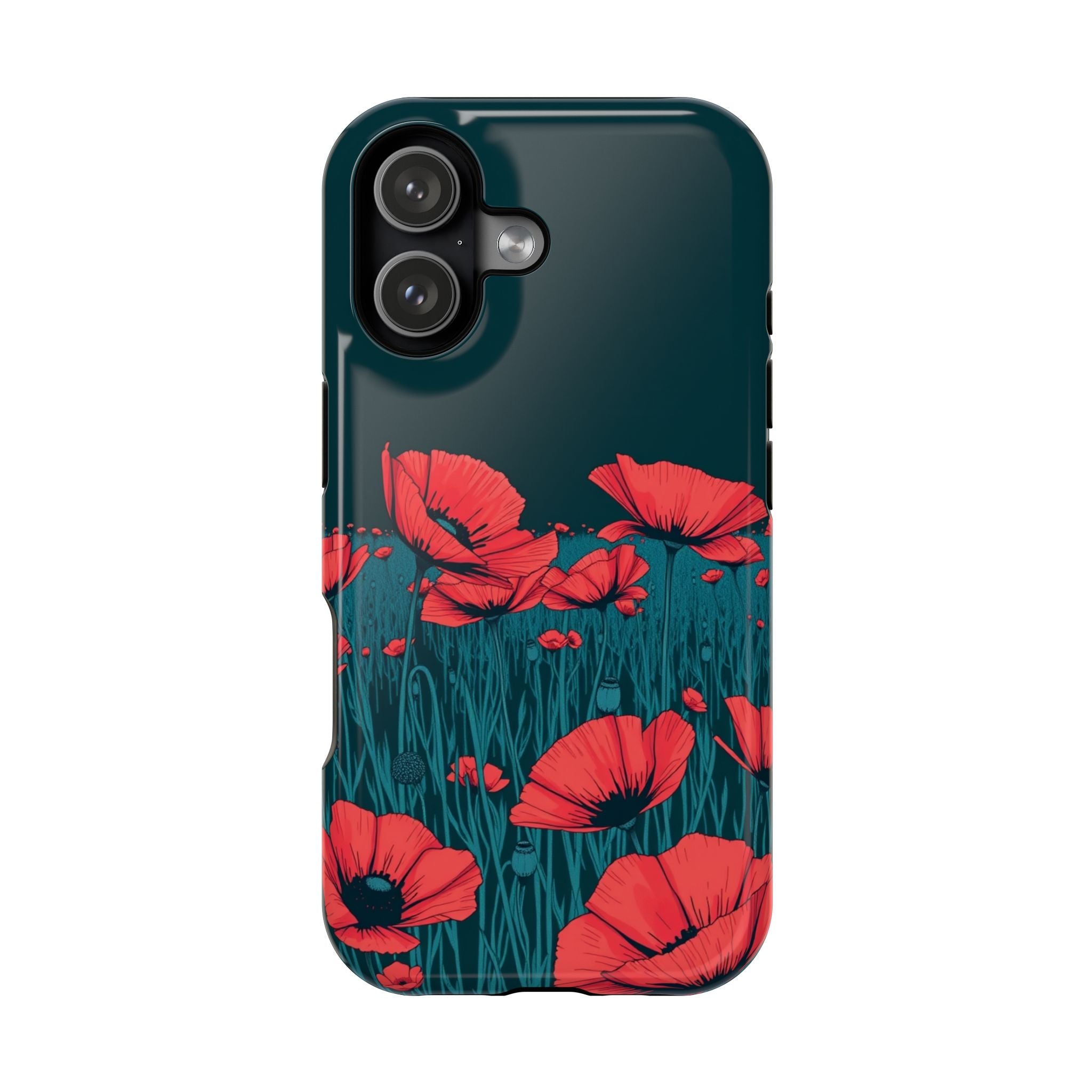 iPhone Poppy Field Dark Gothic Ink Clean Minimal Snap Cas Slim Snap Case · iPhon