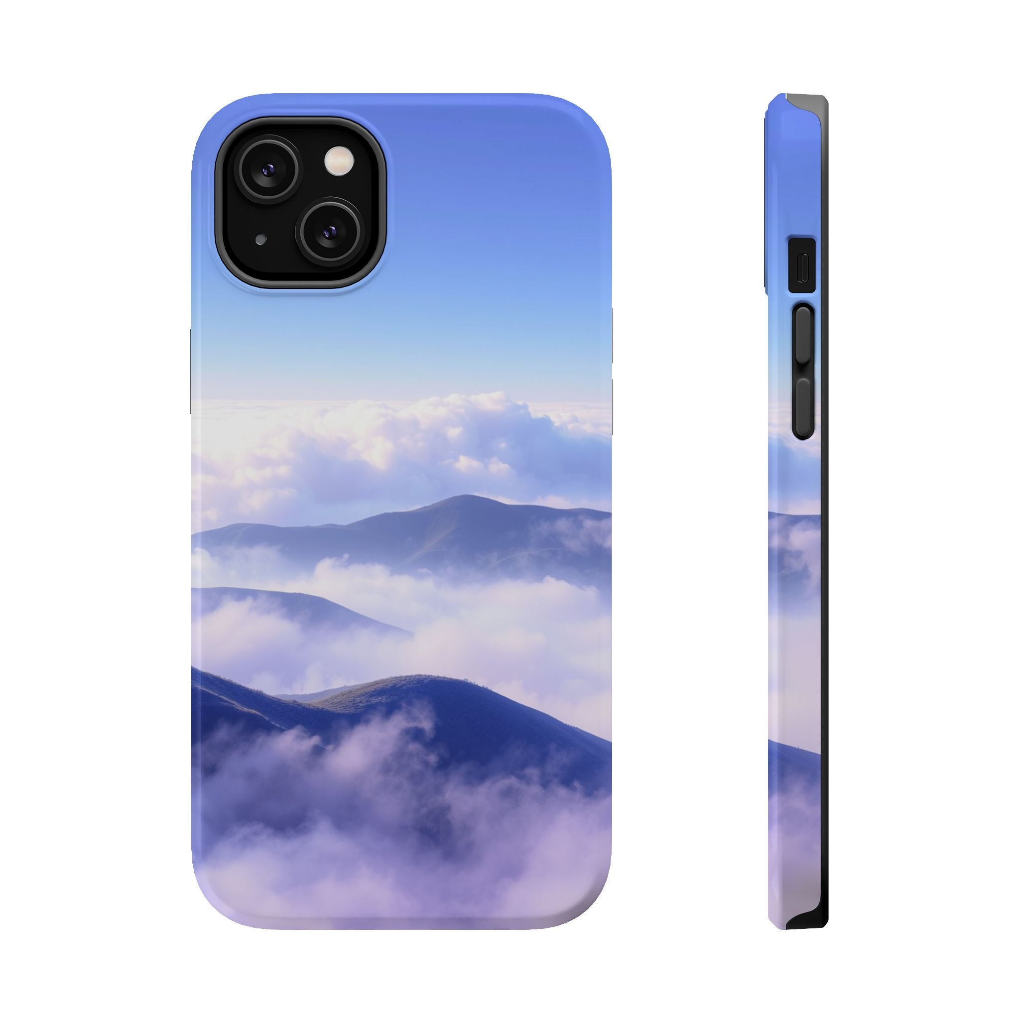 iPhone Dreamy Fog Rolling Over Hills Design Soft iPhone 20 Finish · iPhone Case