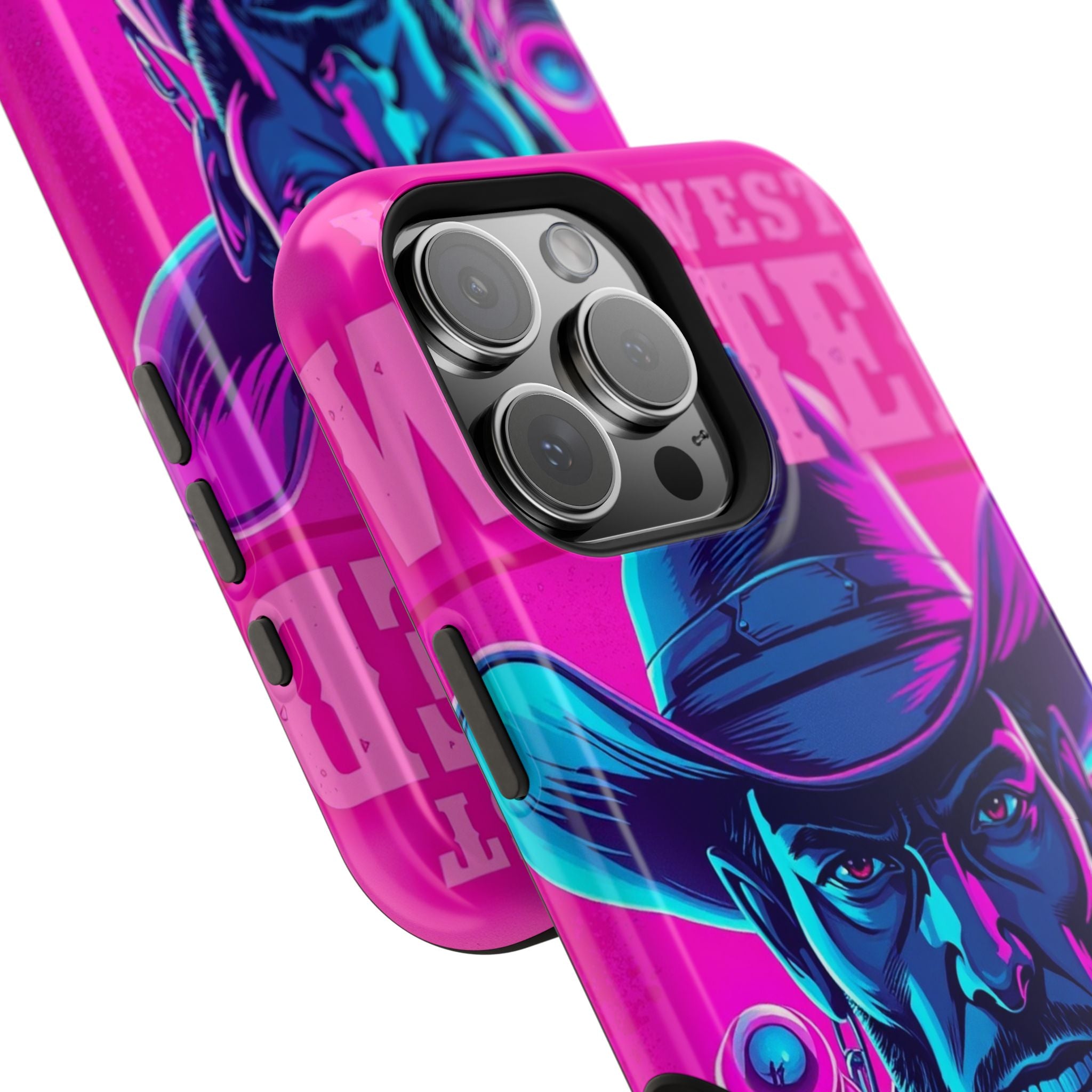 iPhone Wild West Wanted Neon Cyberpunk Slim Everyday Designer Case · iPhone Case