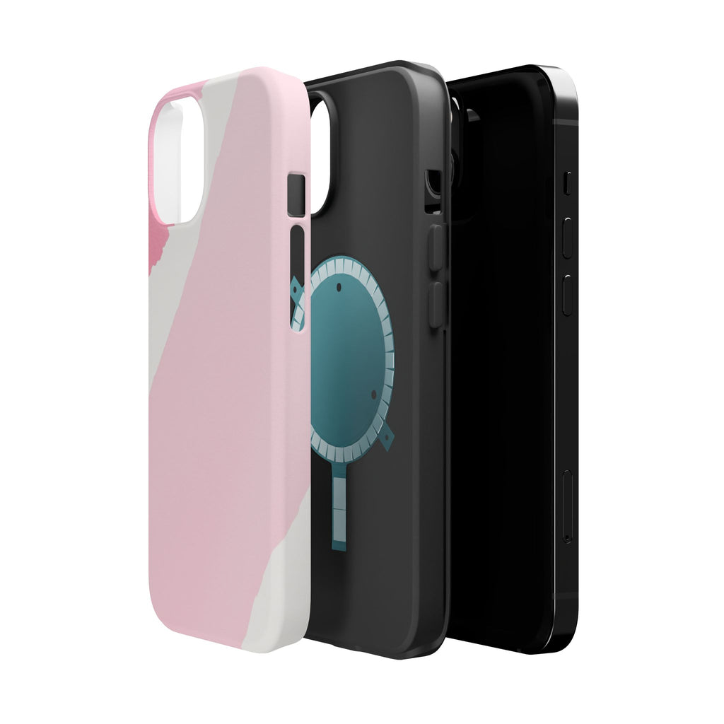 iPhone Rose Pink And Cream Calligraphic Stroke Soft iPhone Finish · iPhone Case