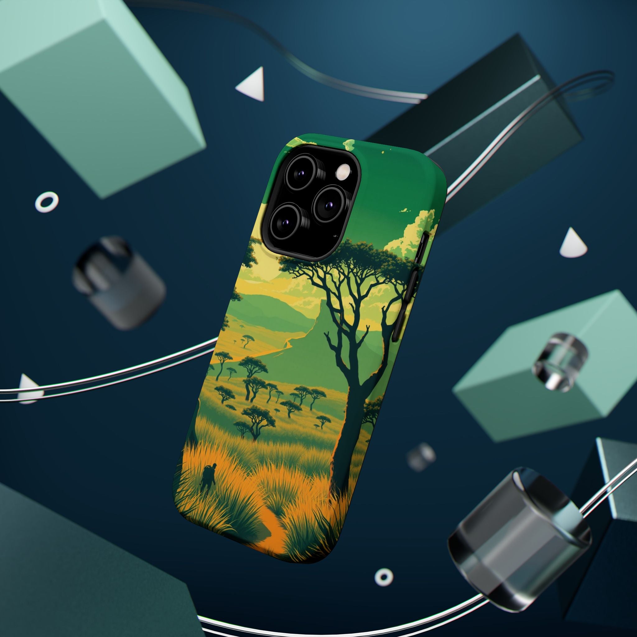 iPhone Savanna Horizon Pixel Art -Bit Slim Everyday Designer Case · iPhone Case