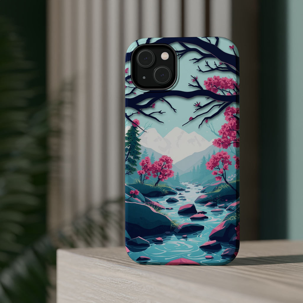 iPhone Cyan And Magenta Spring Creek Slim Everyday Designer Case · iPhone Case