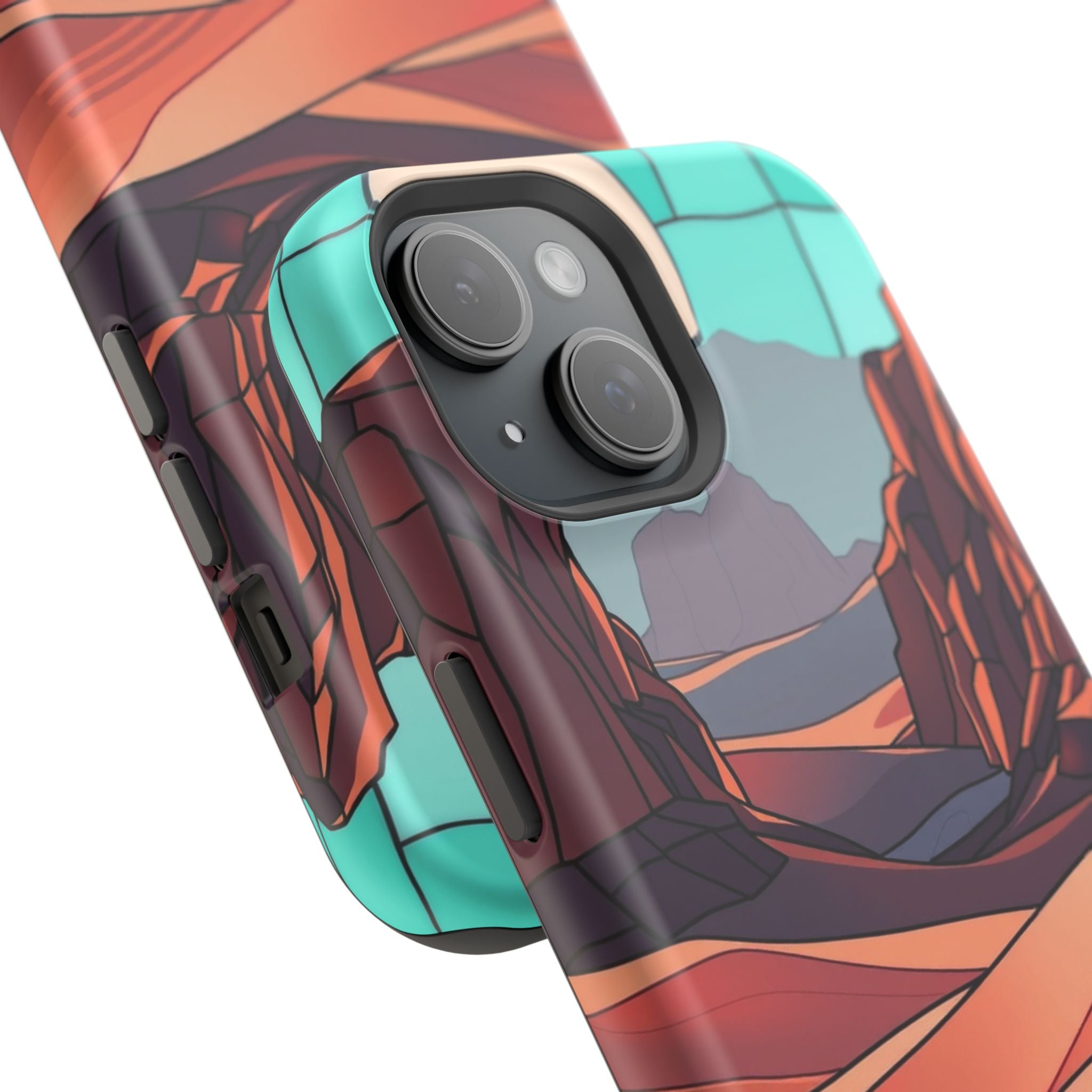 iPhone Desert Dunes Stained Glass Bold Modern Everyday Snap Case · iPhone Case