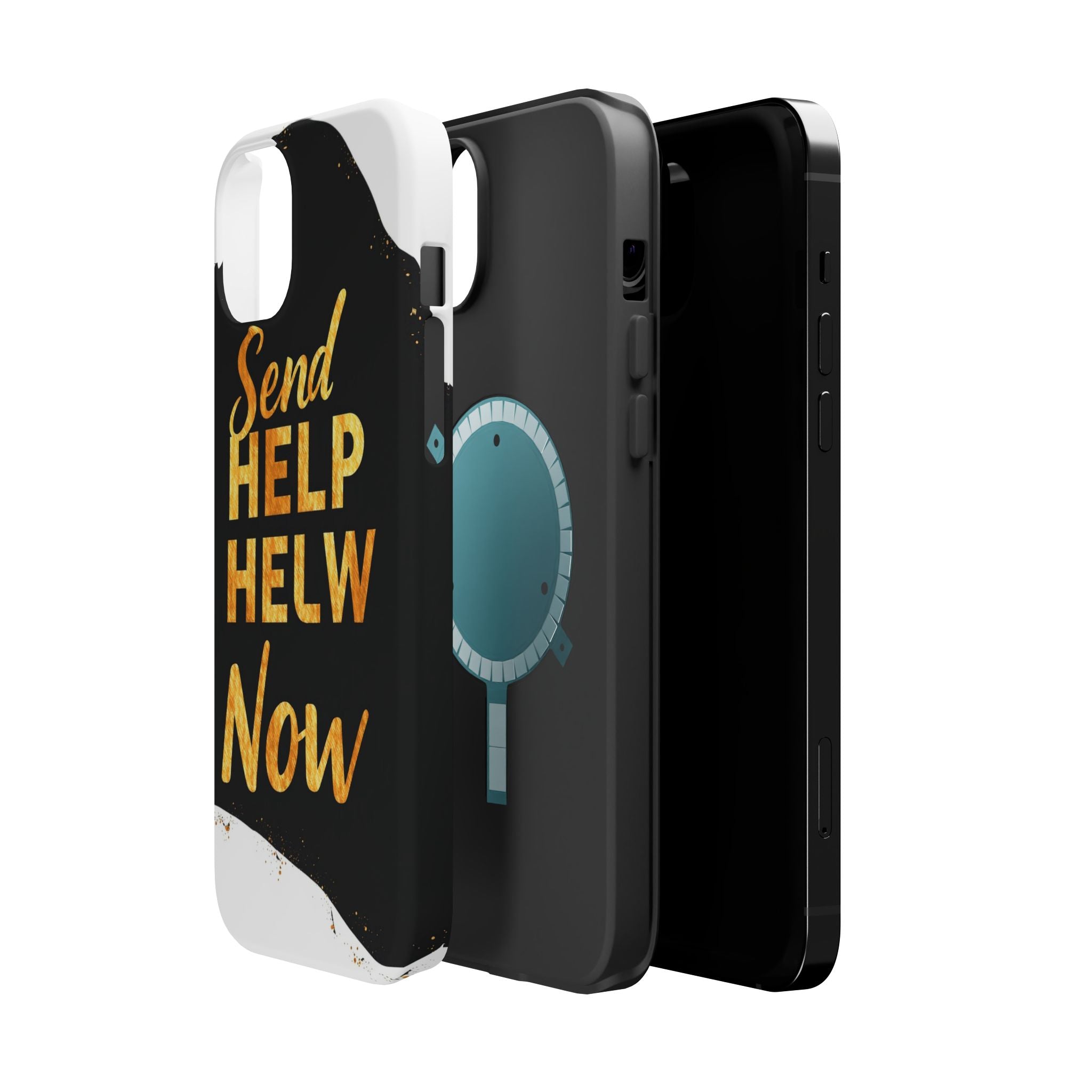iPhone Send Help Now Enchanted Art Bold Modern Everyday Snap Case · iPhone Case