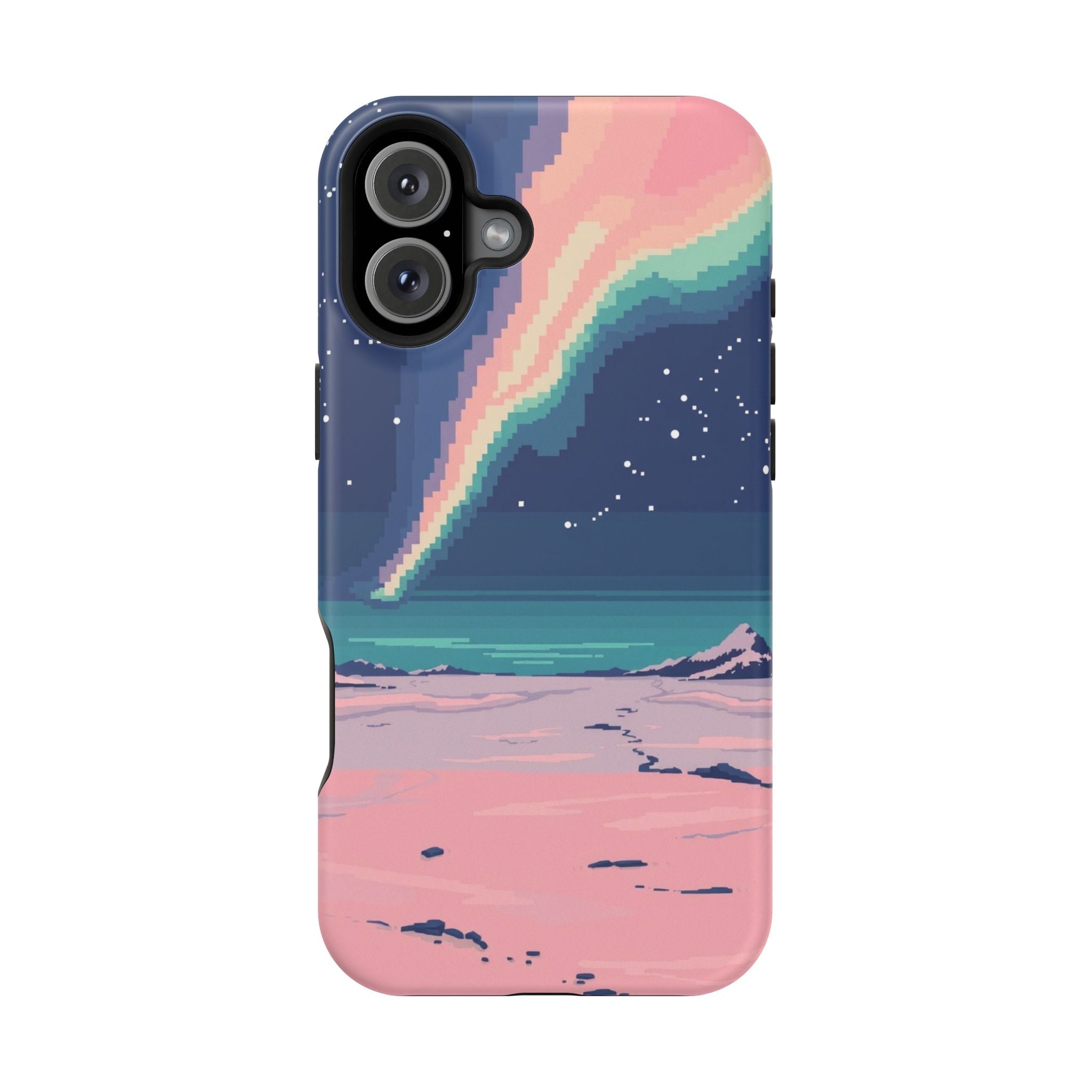 iPhone Mint And Blush Northern Lights Slim Everyday Designer Case · iPhone Case