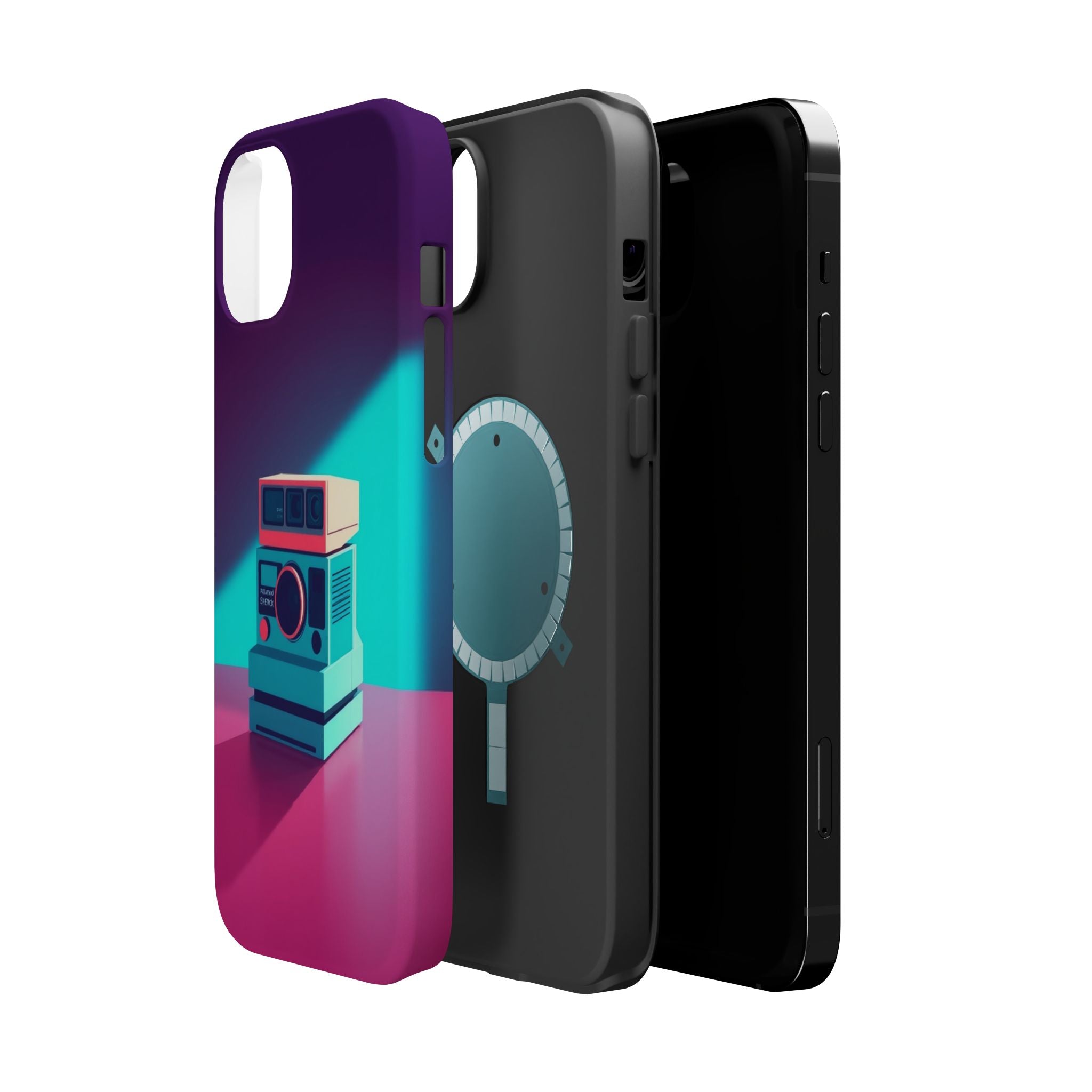 iPhone Polaroid Stack Memory Pop Art Bold Slim Everyday Designer Case · iPhone C