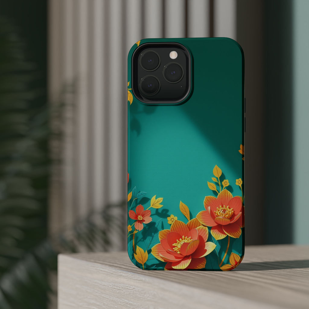 iPhone Floral Gold Foil Paper Cut Art Slim Everyday Designer Case · iPhone Case