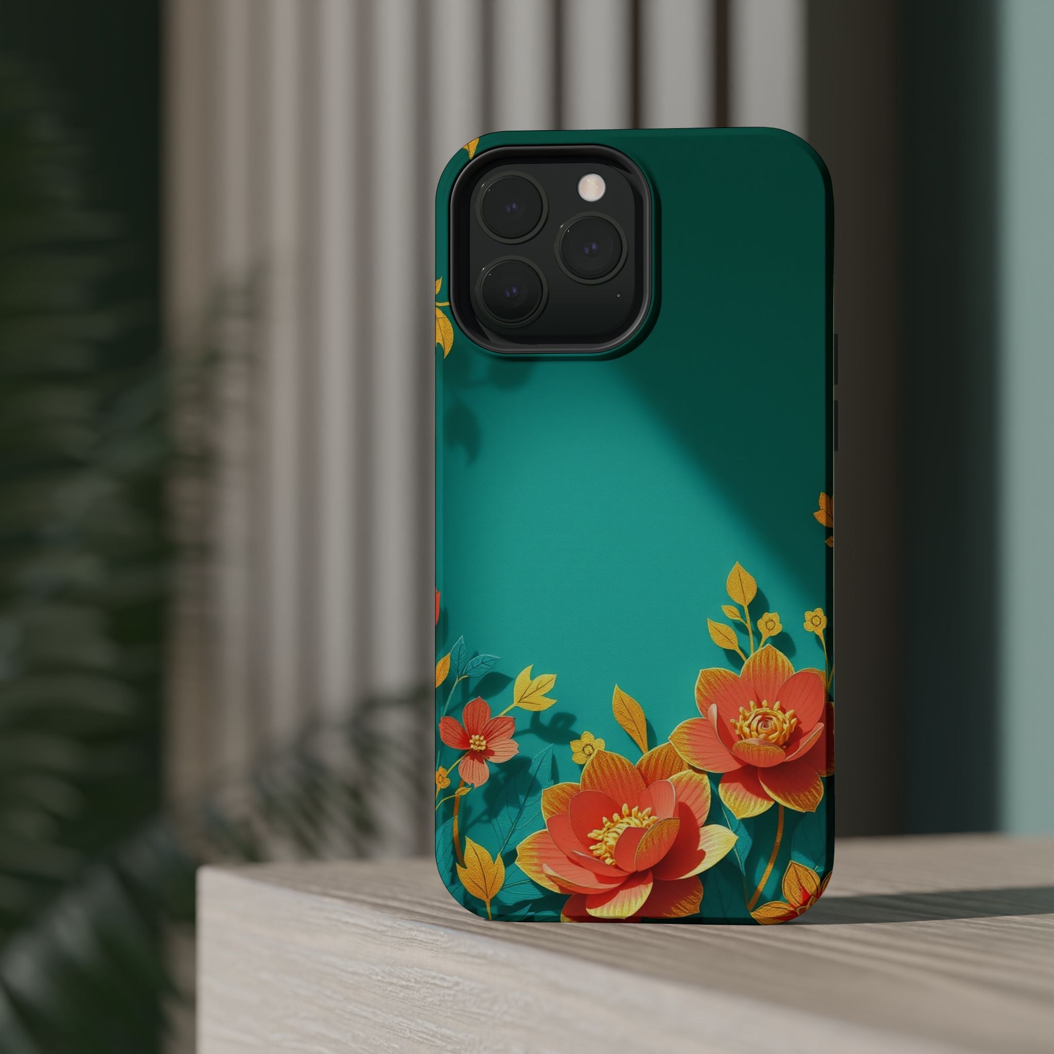 iPhone Floral Gold Foil Paper Cut Art Slim Everyday Designer Case · iPhone Case