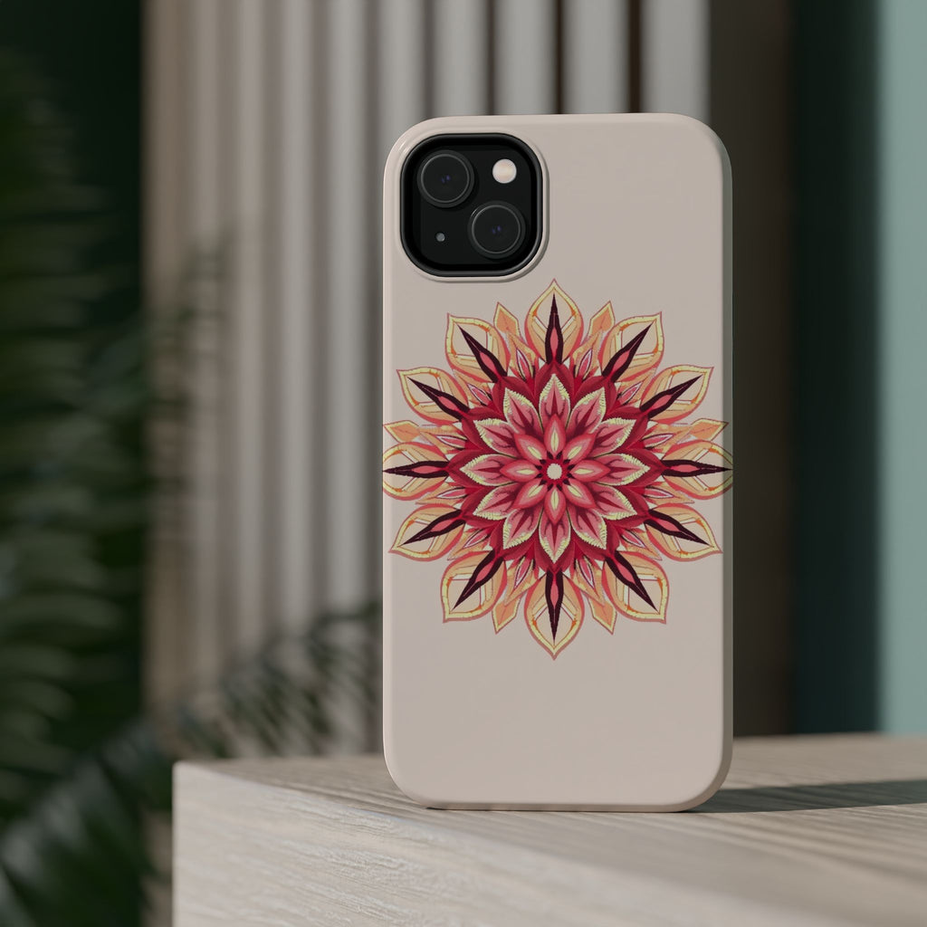 iPhone Floral Mandala Pixel Art -Bit Slim Everyday Designer Case · iPhone Case