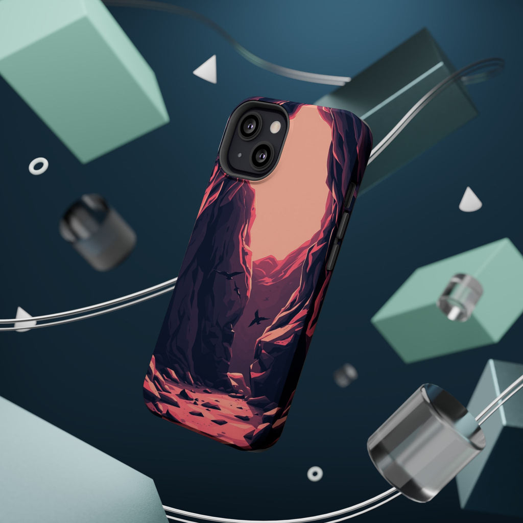 iPhone Rose Pink And Cream Dark Crystal Cave Slim Everyday Designer Case · iPhon